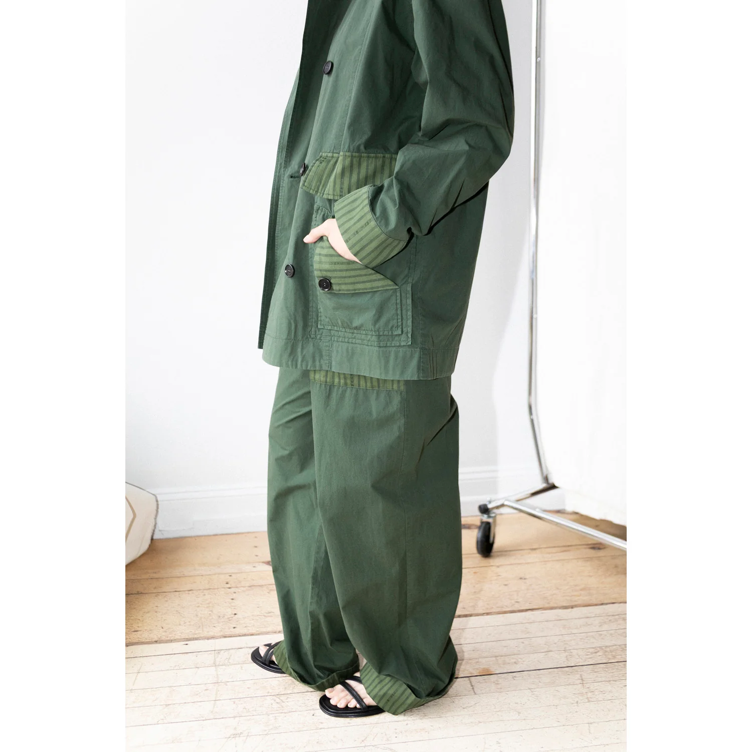 Henrik Vibskov Helmet Pants in Garden Green - Image 10