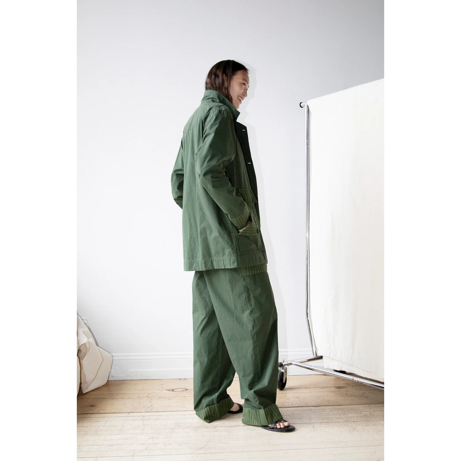 Henrik Vibskov Mid-Air Jacket in Garden Green - Image 9