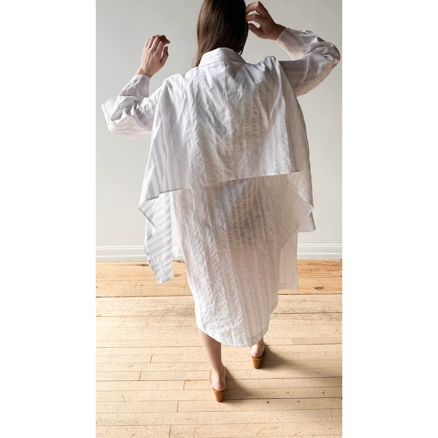 Henrik Vibskov Slip Shirtdress in White - Image 8