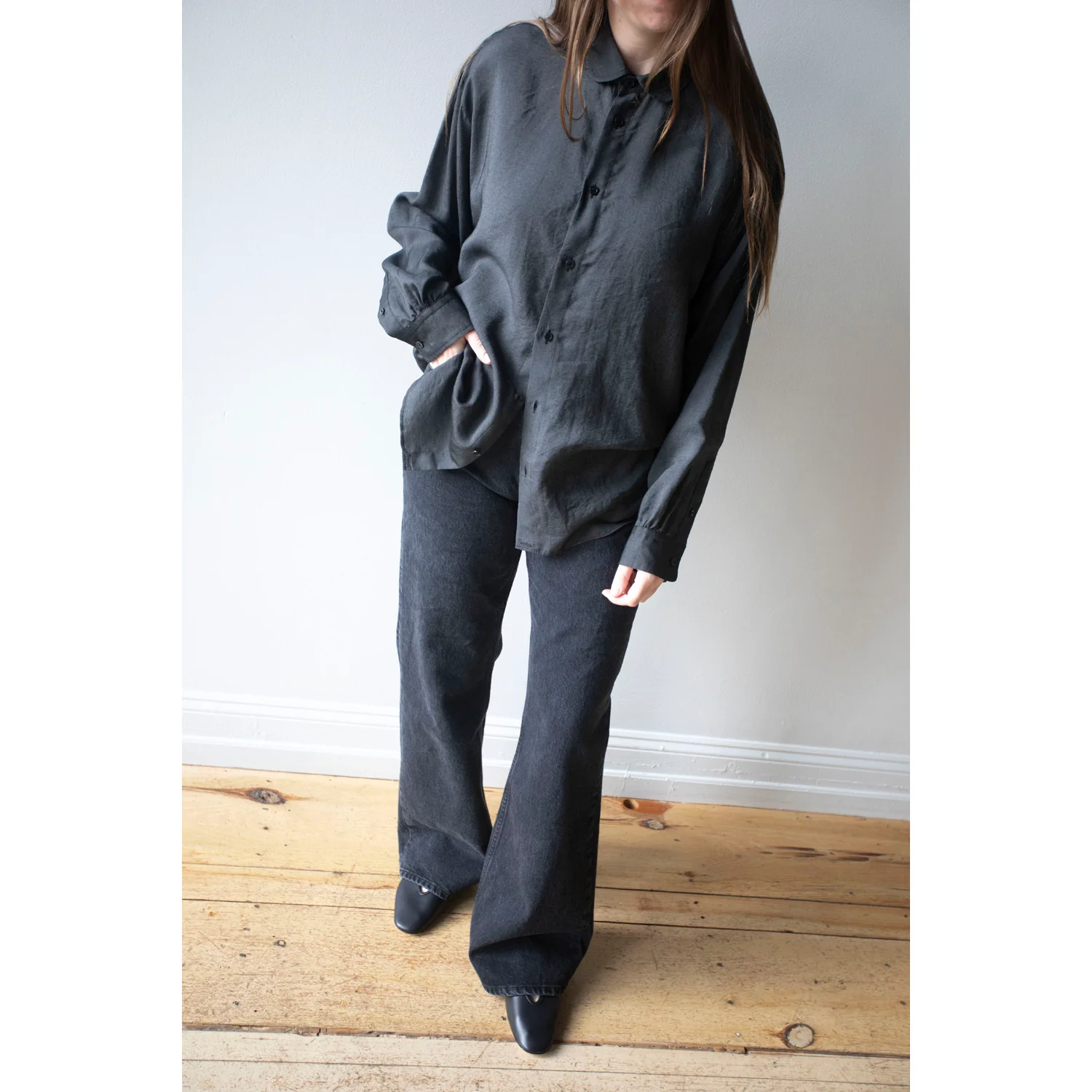 Hope Beat Jeans in Washed Black - Image 4