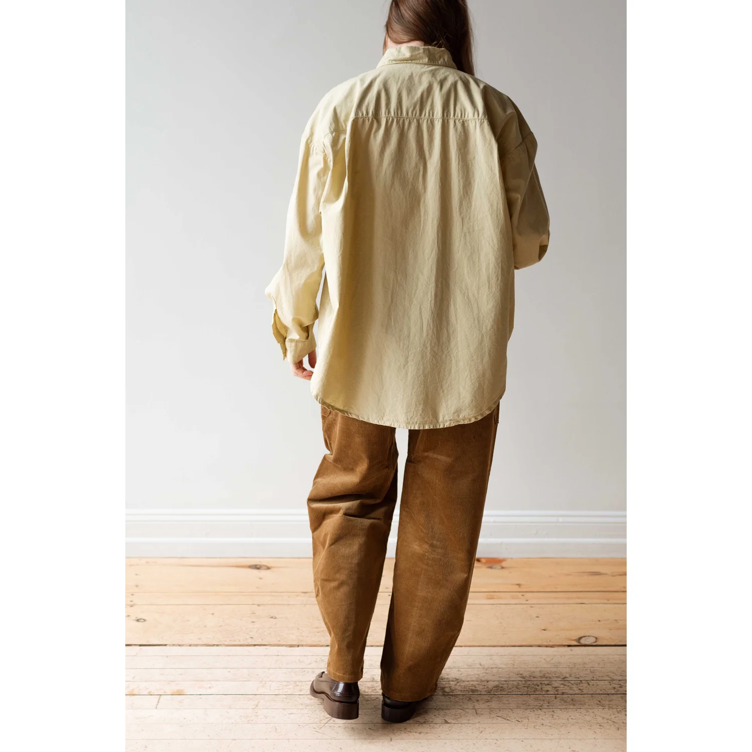 Jesse Kamm Alberta Shirt in White with Fine Grey Stripe - Image 6