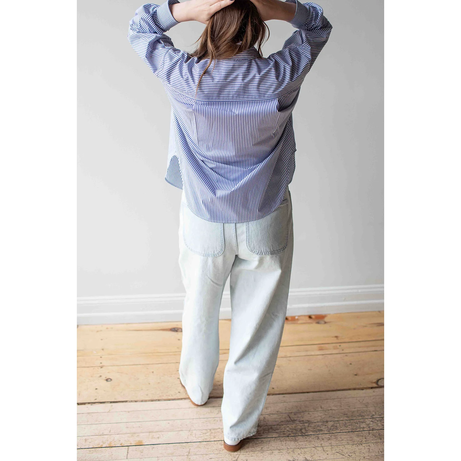 Jesse Kamm California Wides in Pale Blue with Blue Stitch - Image 10
