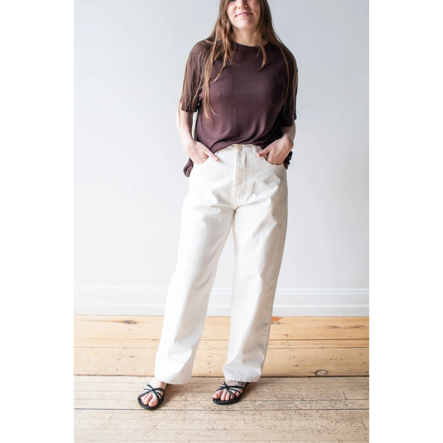 Jesse Kamm California Wides in Salt White - Image 5