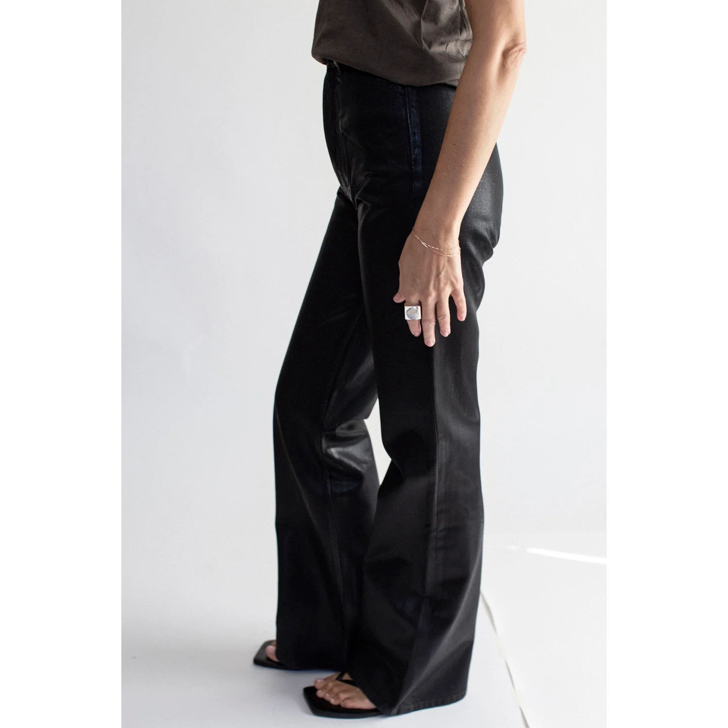 Jesse Kamm Les Deux Pants in Black Lacquer - Image 10
