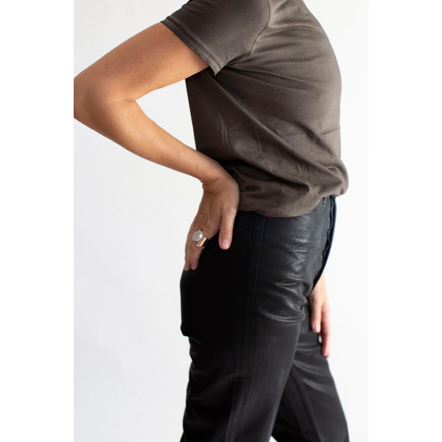 Jesse Kamm Les Deux Pants in Black Lacquer - Image 11