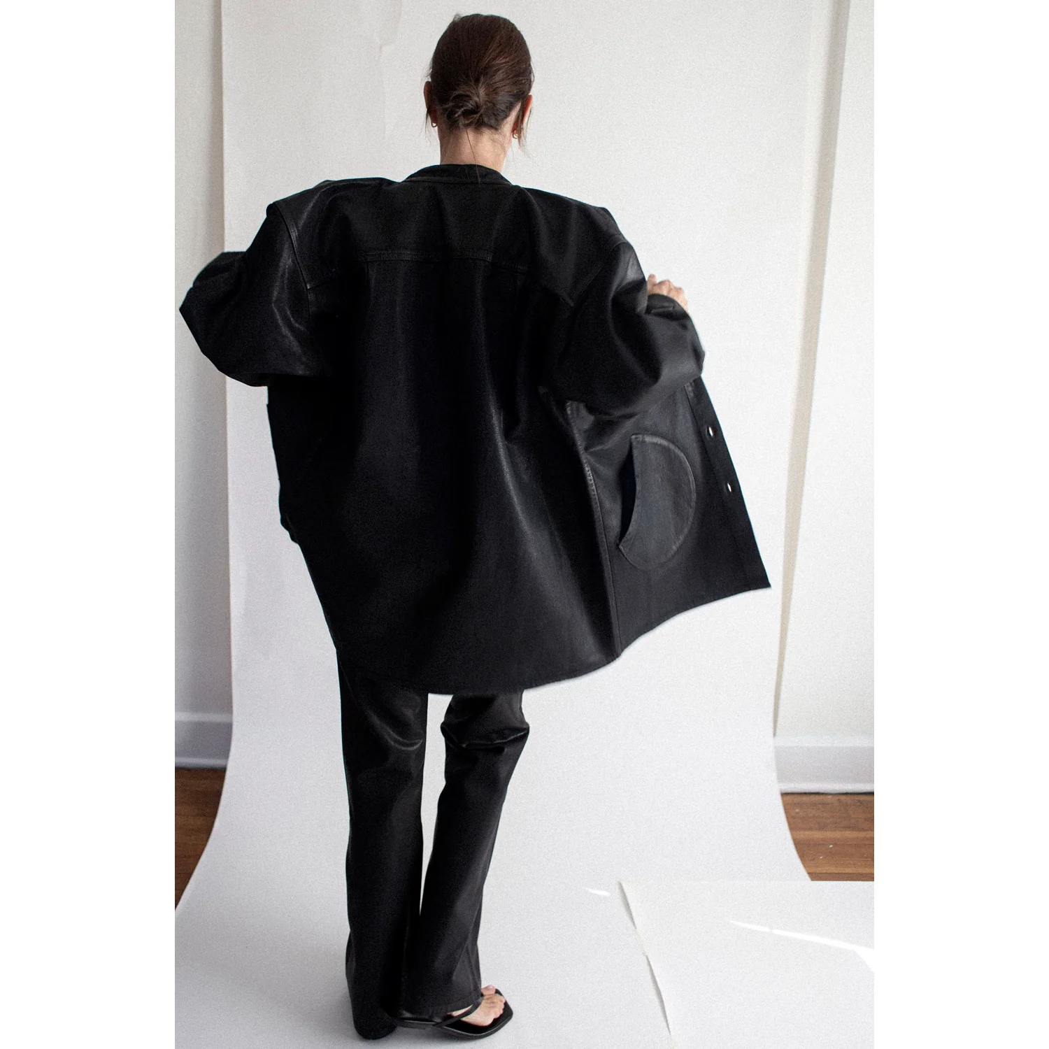 Jesse Kamm Les Deux Pants in Black Lacquer - Image 17