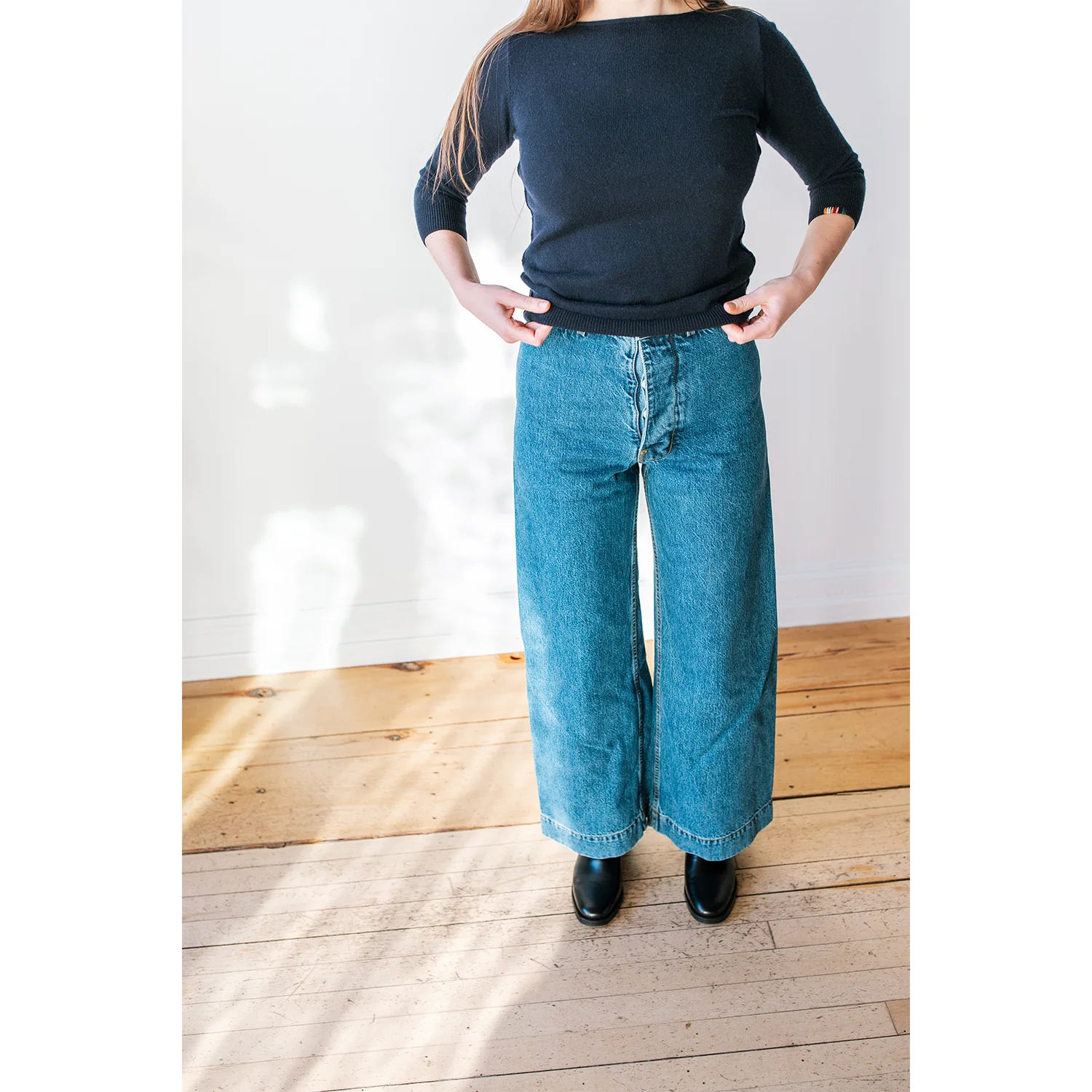 Jesse Kamm Sailor Pant in Cowboy Blue - Image 4