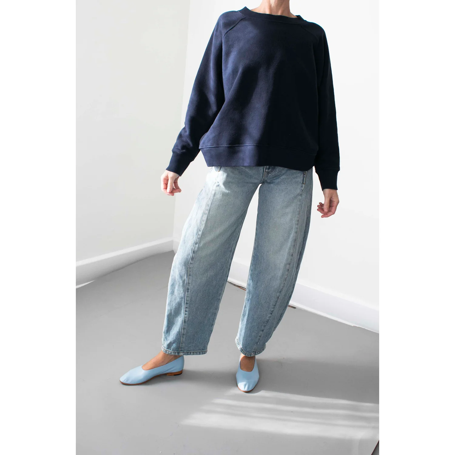 JUDITH Boxy Raglan Crew in Black - Image 5