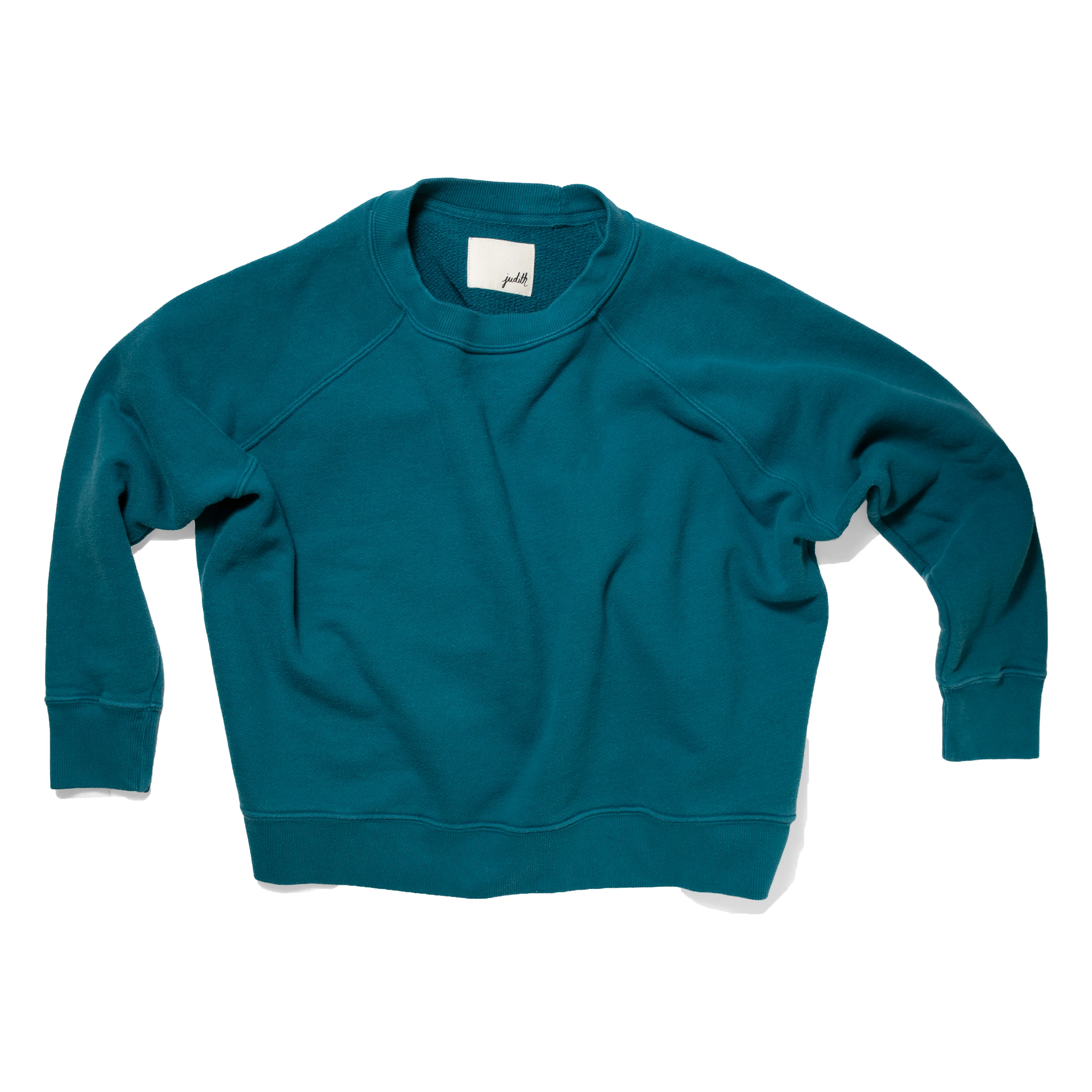 JUDITH Boxy Raglan Crew in Vintage Juniper