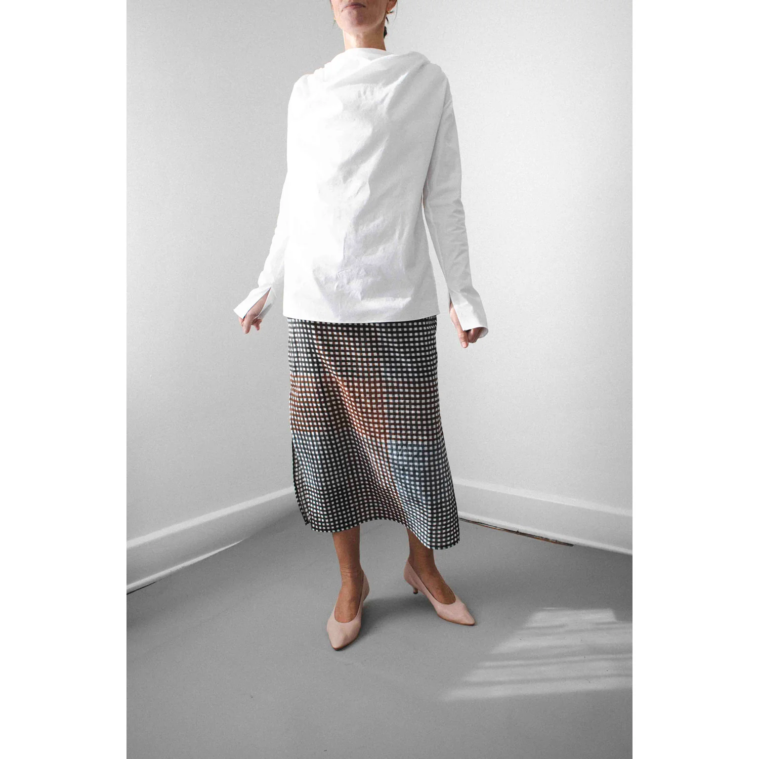 Kallmeyer Penelope Draped Blouse in White - Image 4