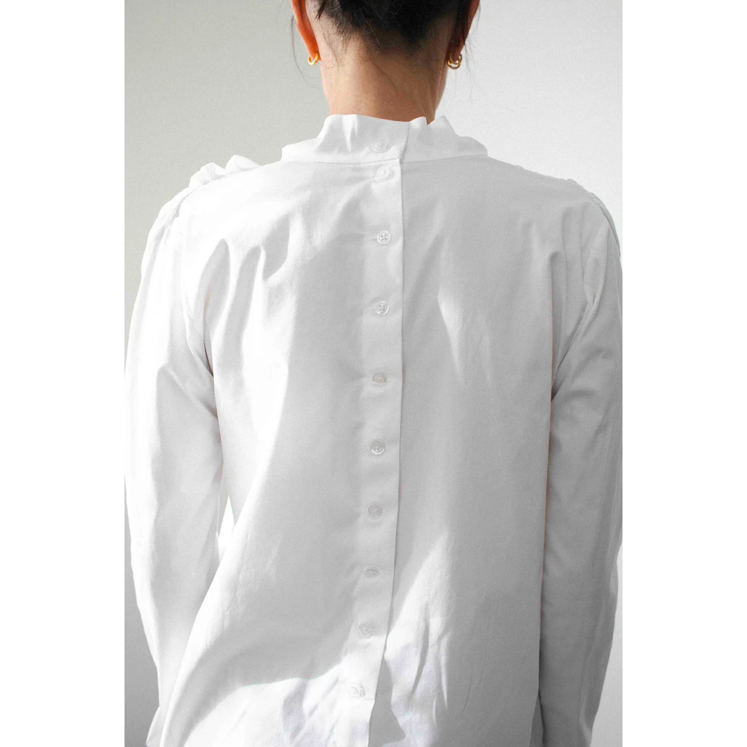 Kallmeyer Penelope Draped Blouse in White - Image 7