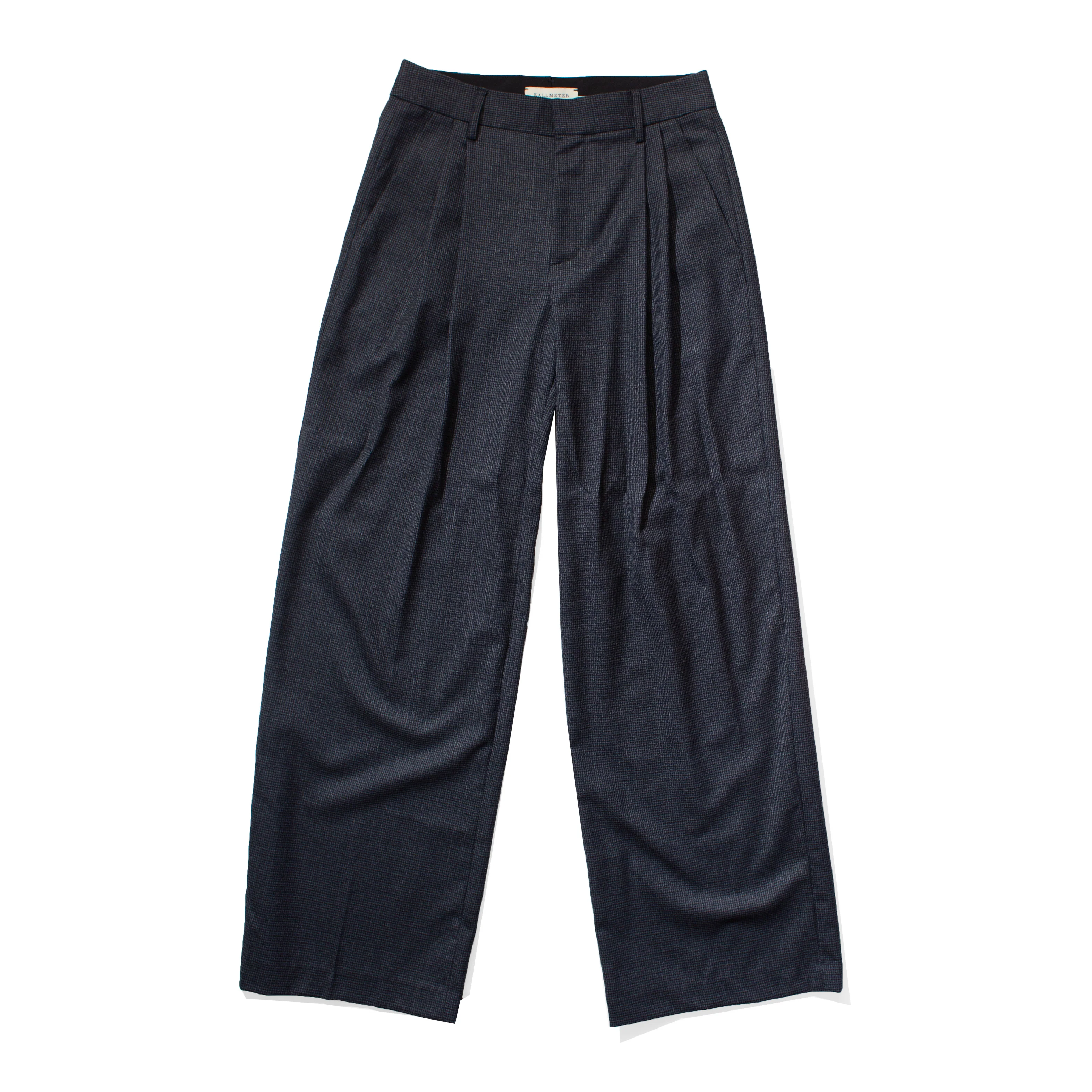 Kallmeyer Roxana Low-Rise Trouser in Navy Houndstooth - Image 2