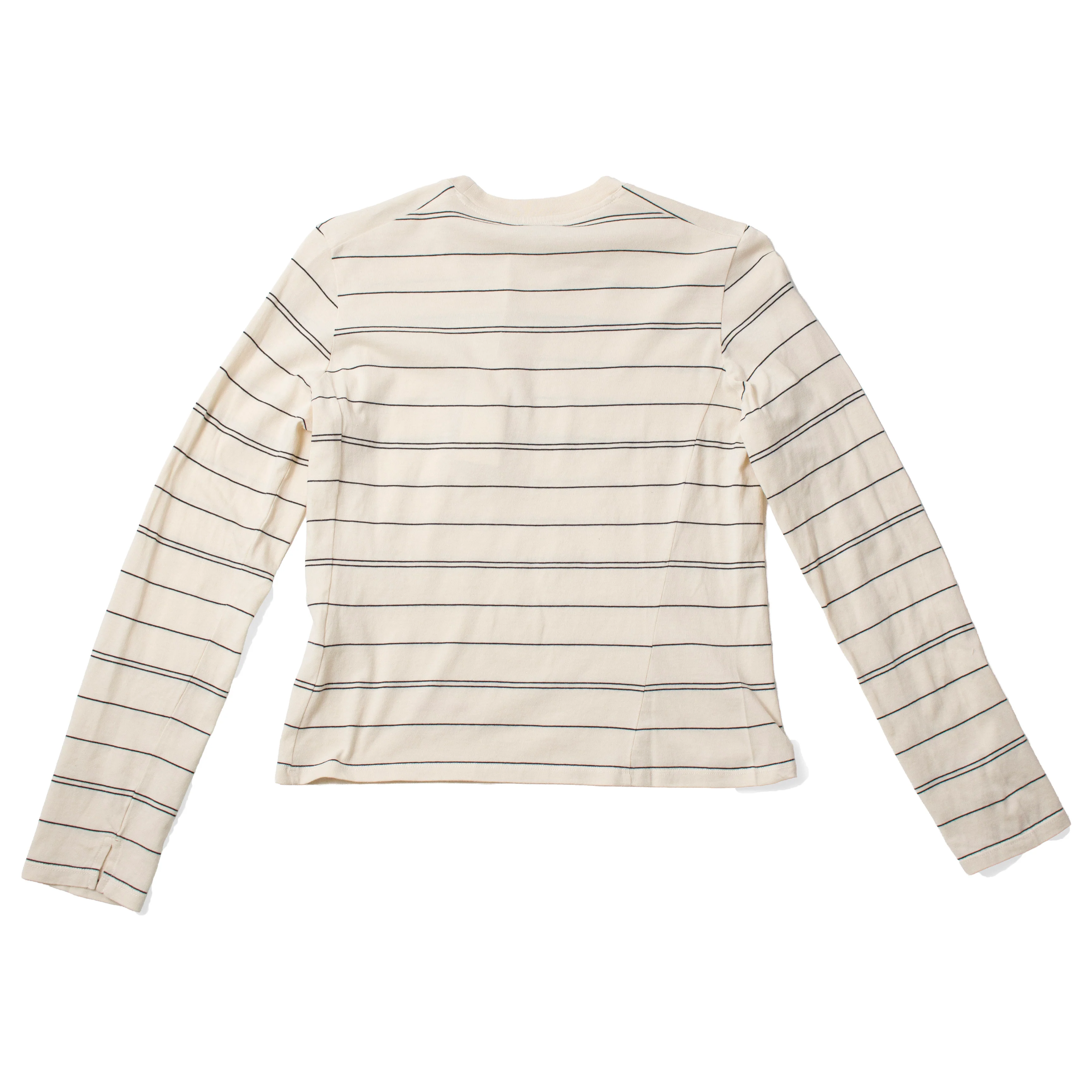 Kallmeyer Wynn Long Sleeve Tshirt in Vanilla & Black - Image 3
