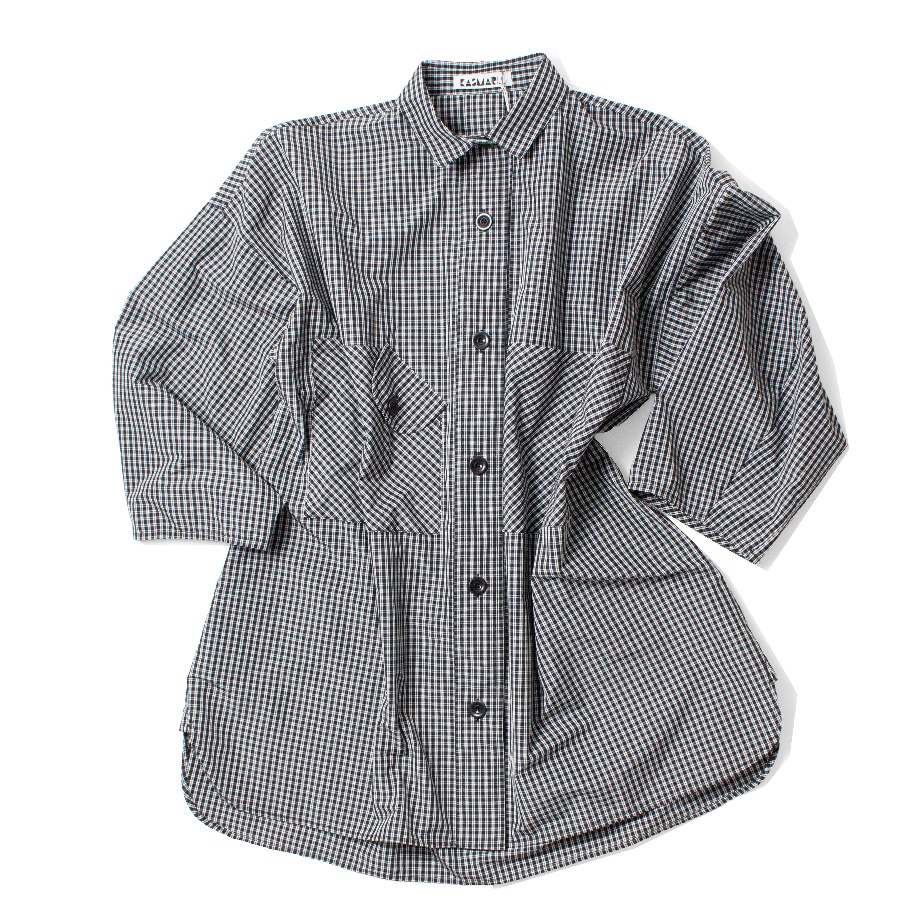 Kasmaria Classic Short Smock Dress in Poly Cotton Taffetta