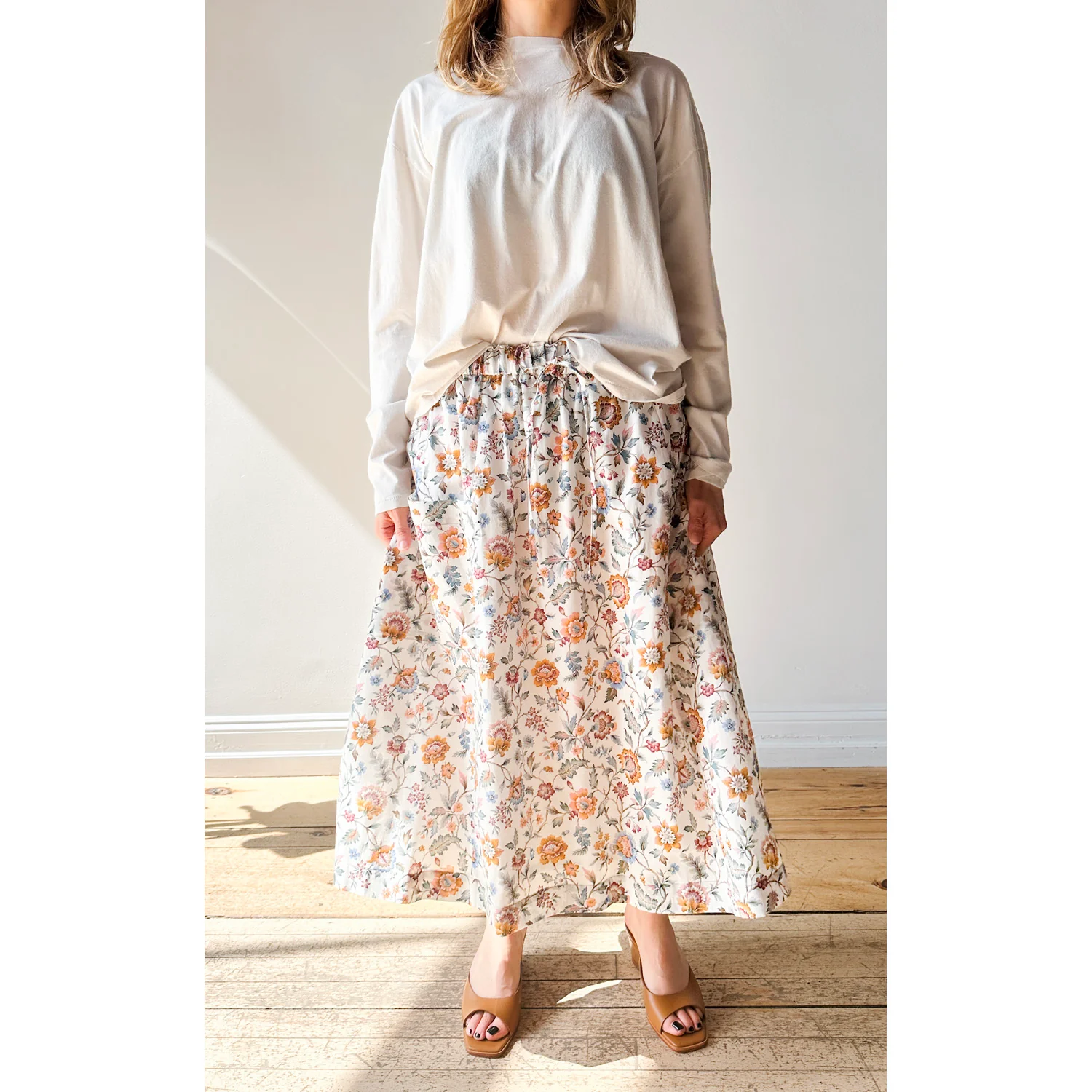 Kasmaria Skirt with Side Pockets in Liberty of London Linen Cotton - Image 4