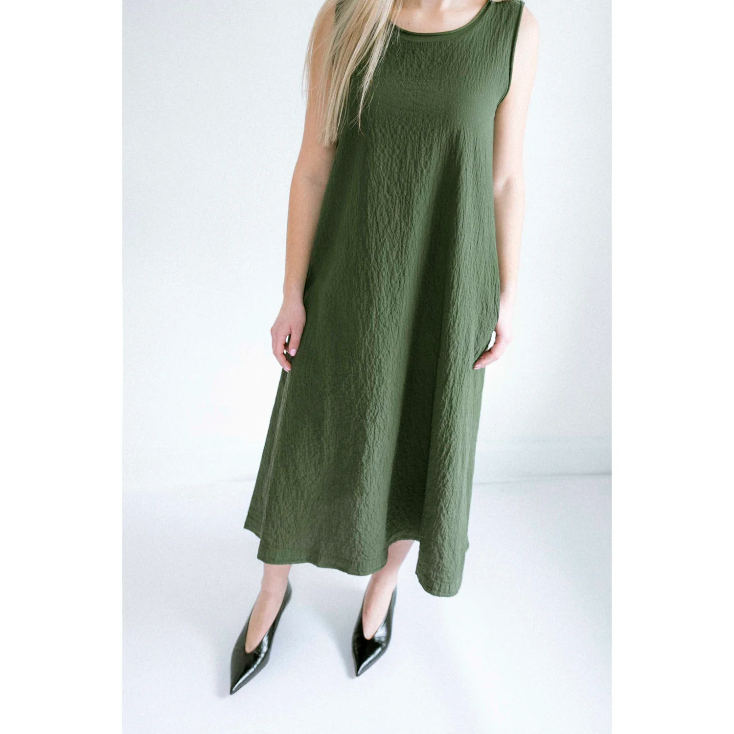 Labo.Art Giacomo Dress in Olive - Image 4