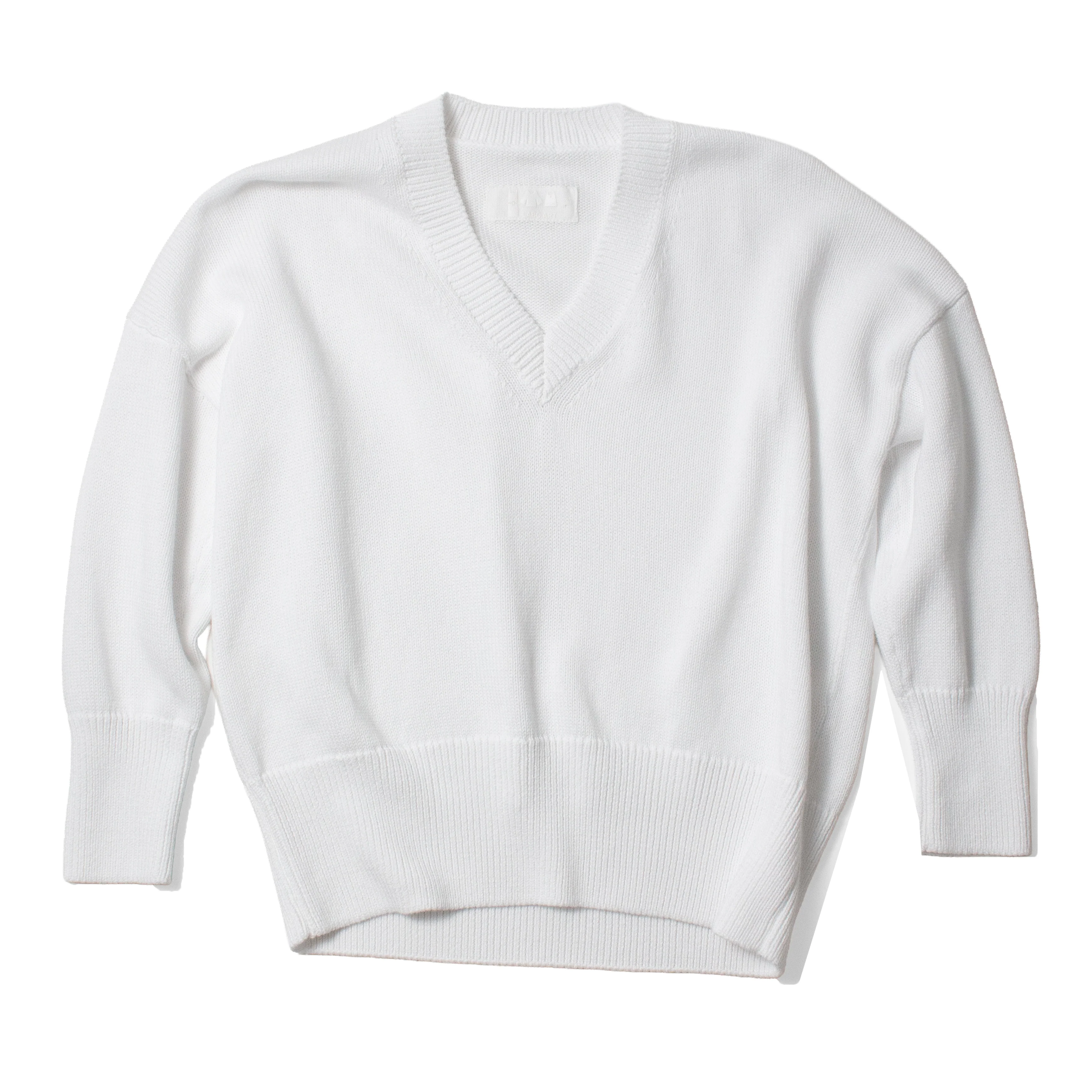 Labo.Art V Knit Sweater in White - Image 2