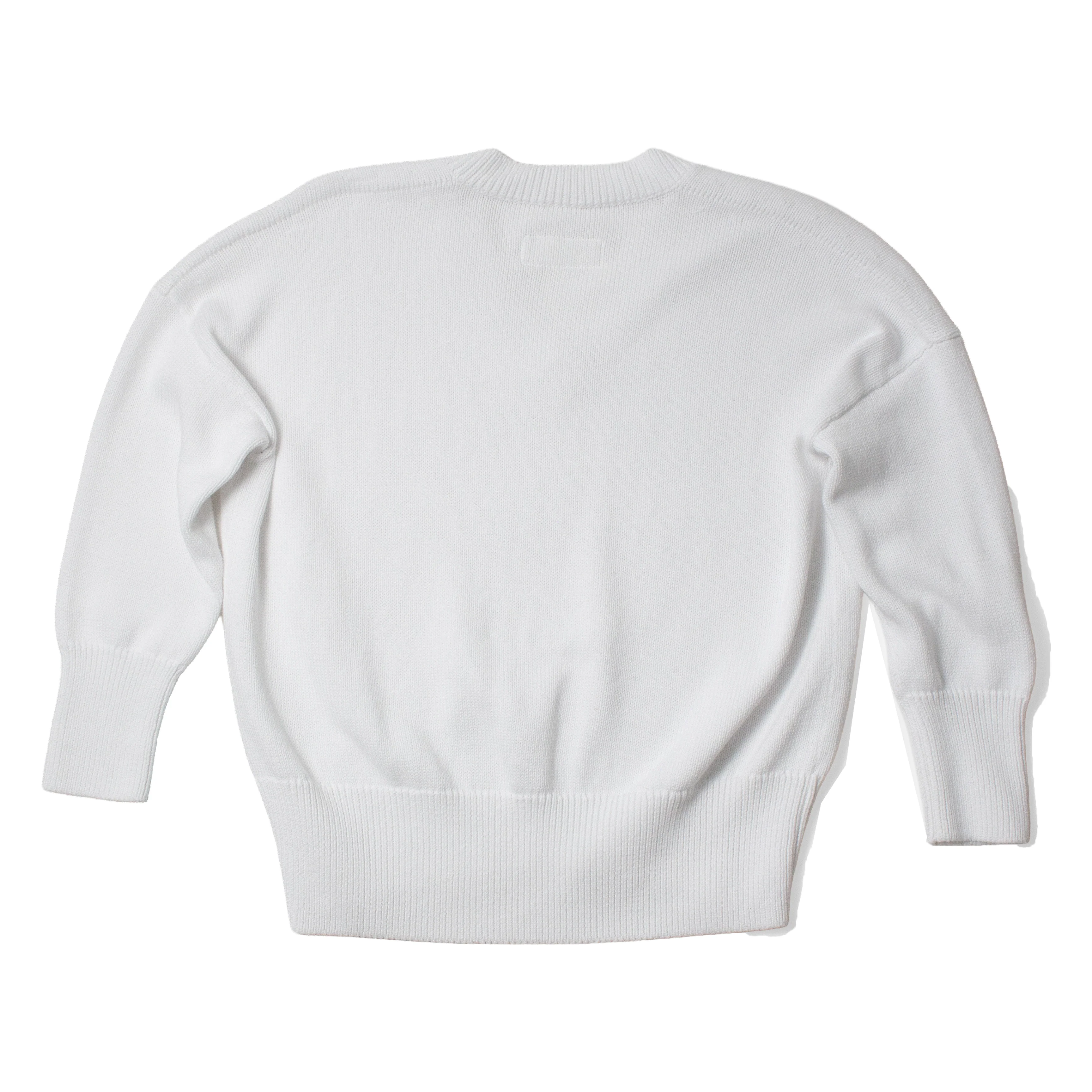 Labo.Art V Knit Sweater in White - Image 3
