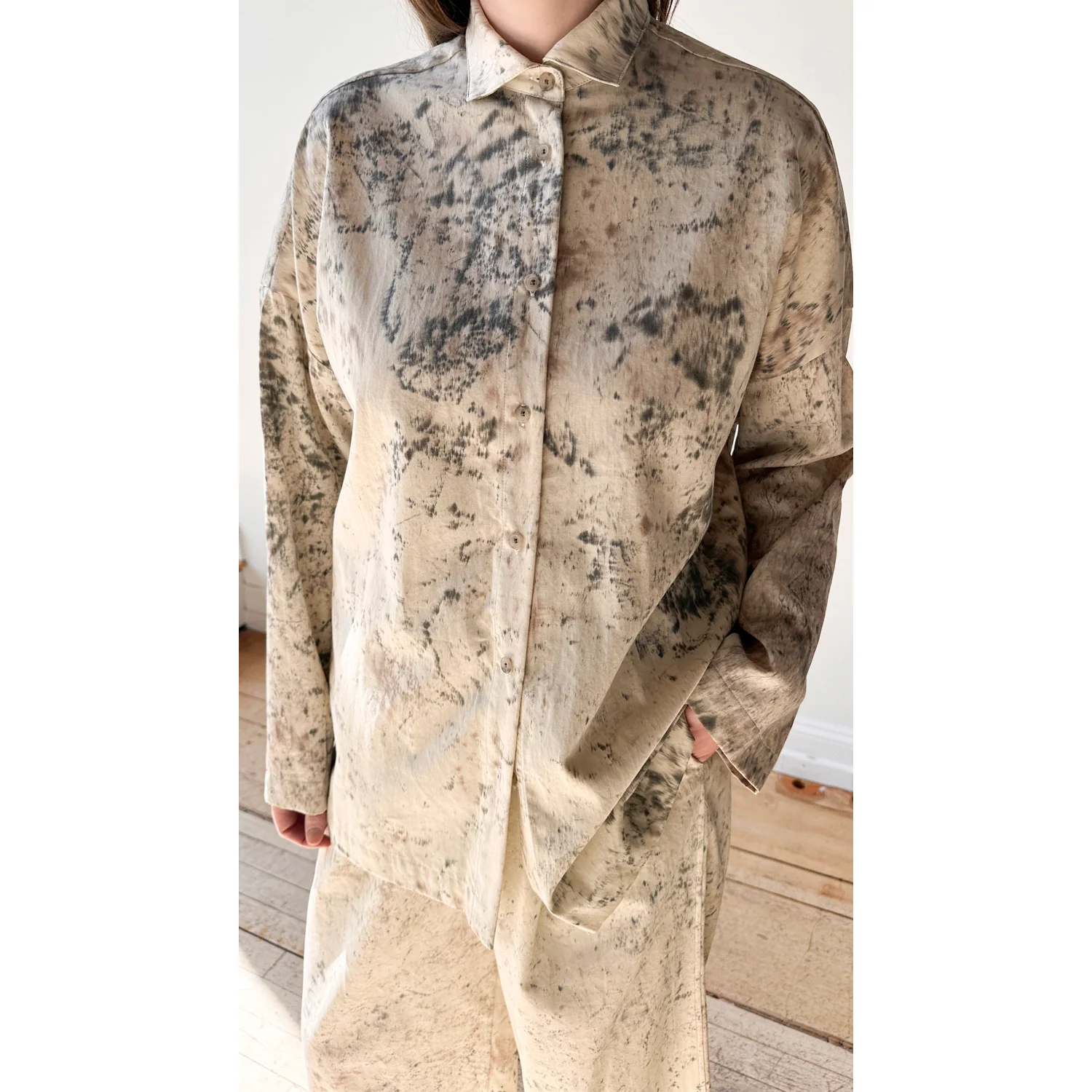 Lauren Manoogian Handpaint Shirt in Natural - Image 4