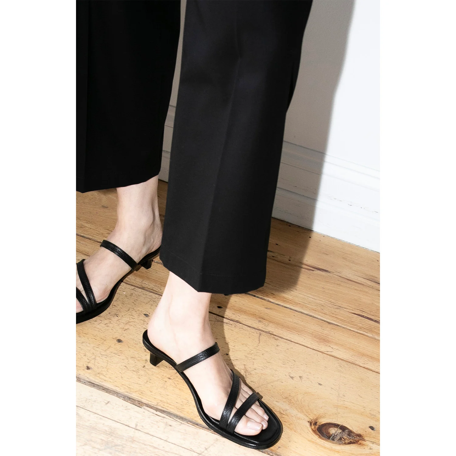 Lauren Manoogian Line Heel in Black - Image 4