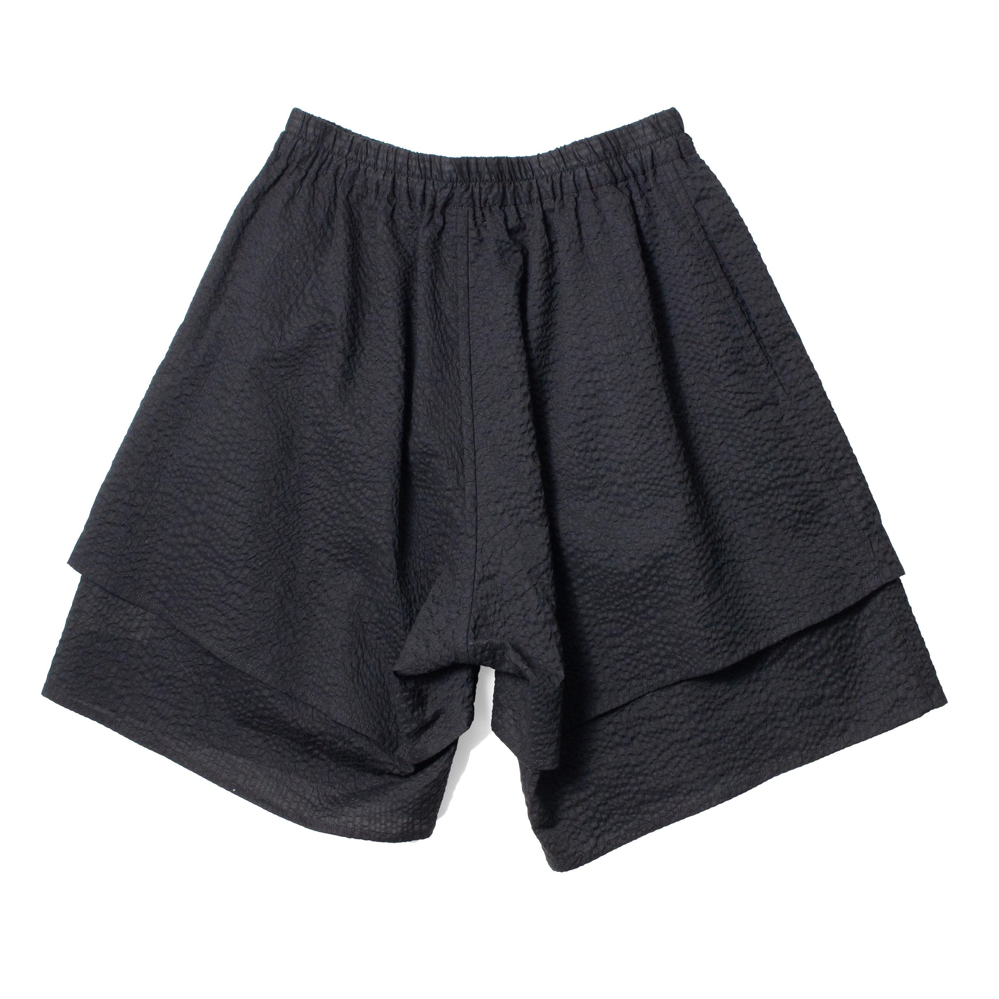 Lauren Manoogian Pebbled Shorts in Black - Image 3