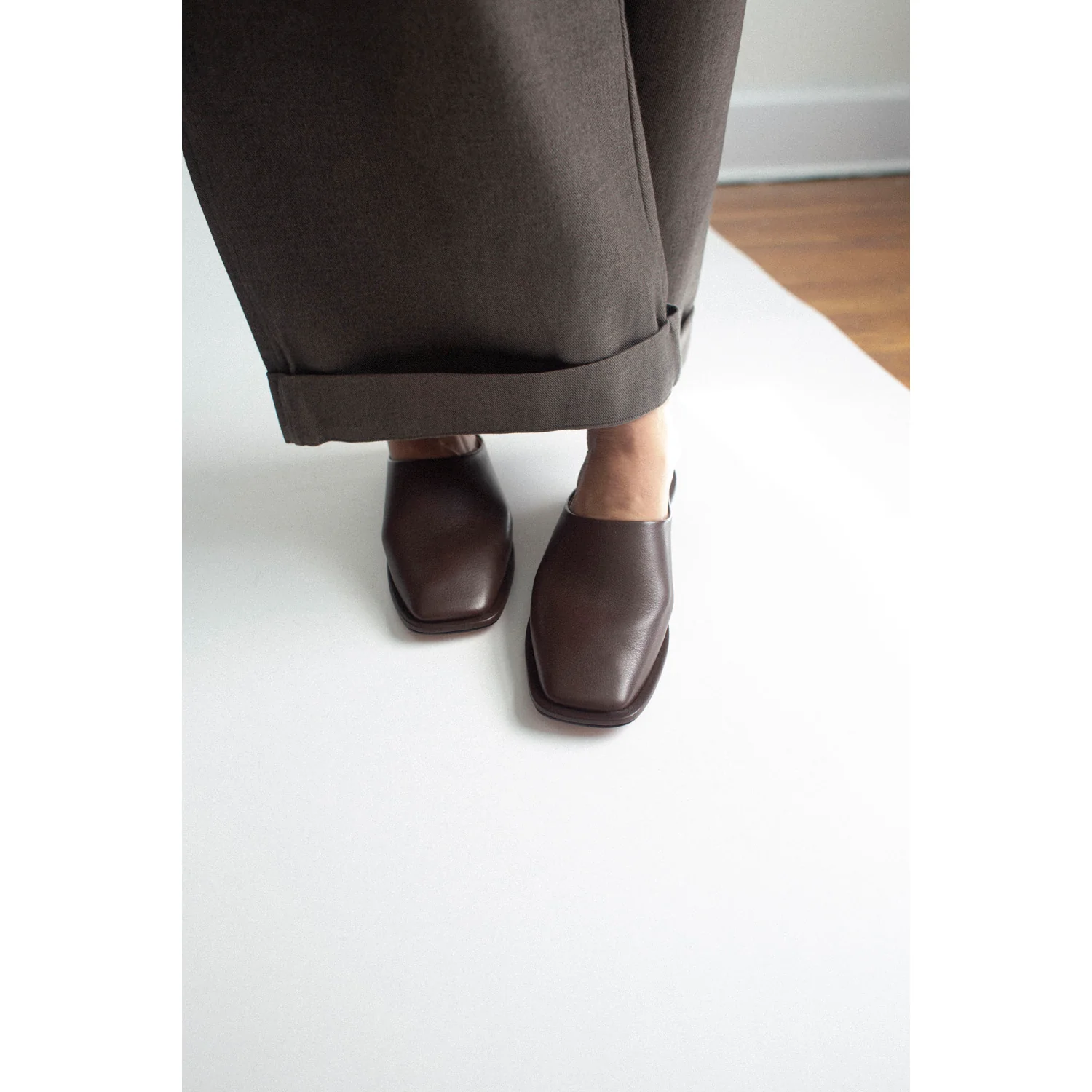 Lauren Manoogian Square Mule in Saddle - Image 6