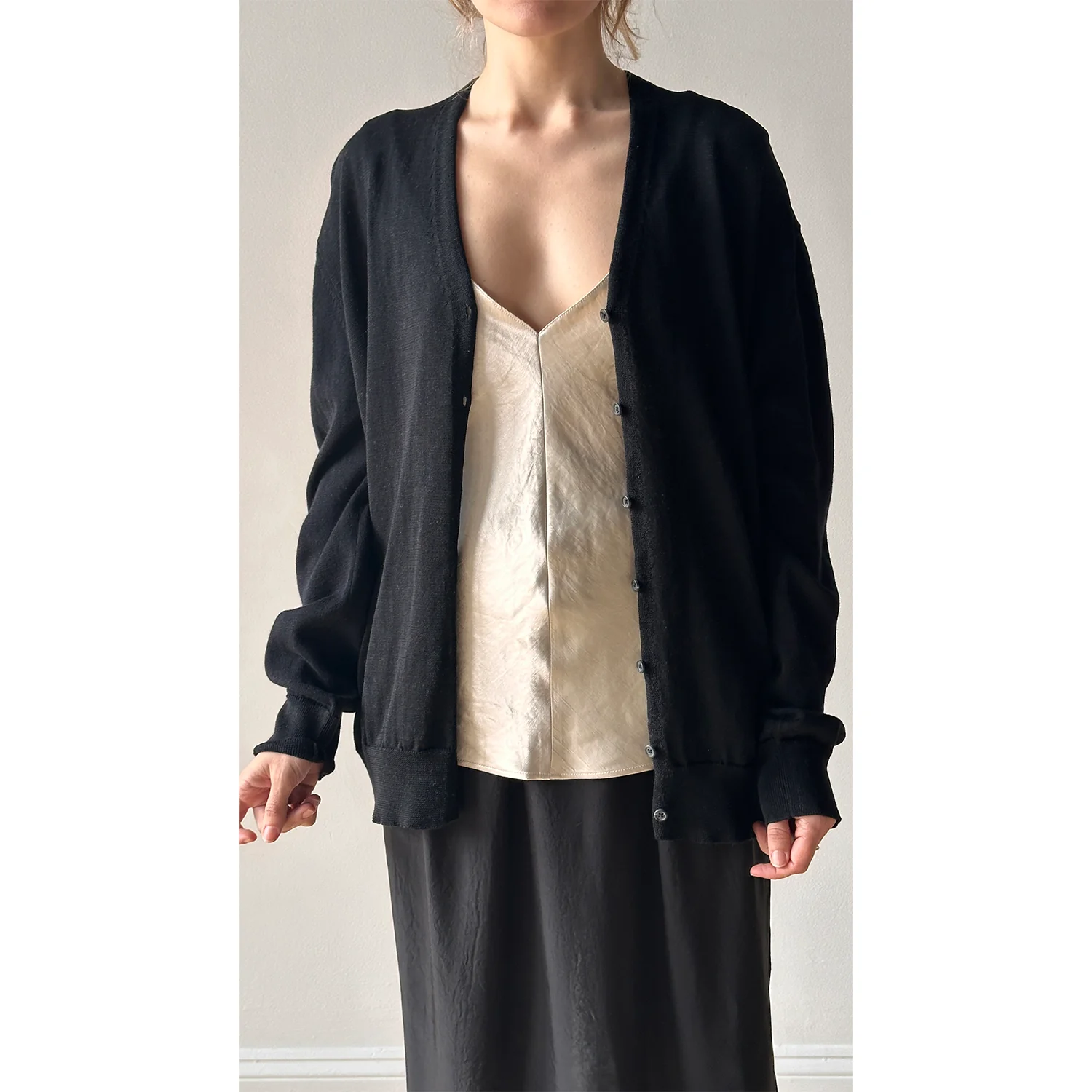 Lauren Manoogian Veil Cardigan in Black - Image 4