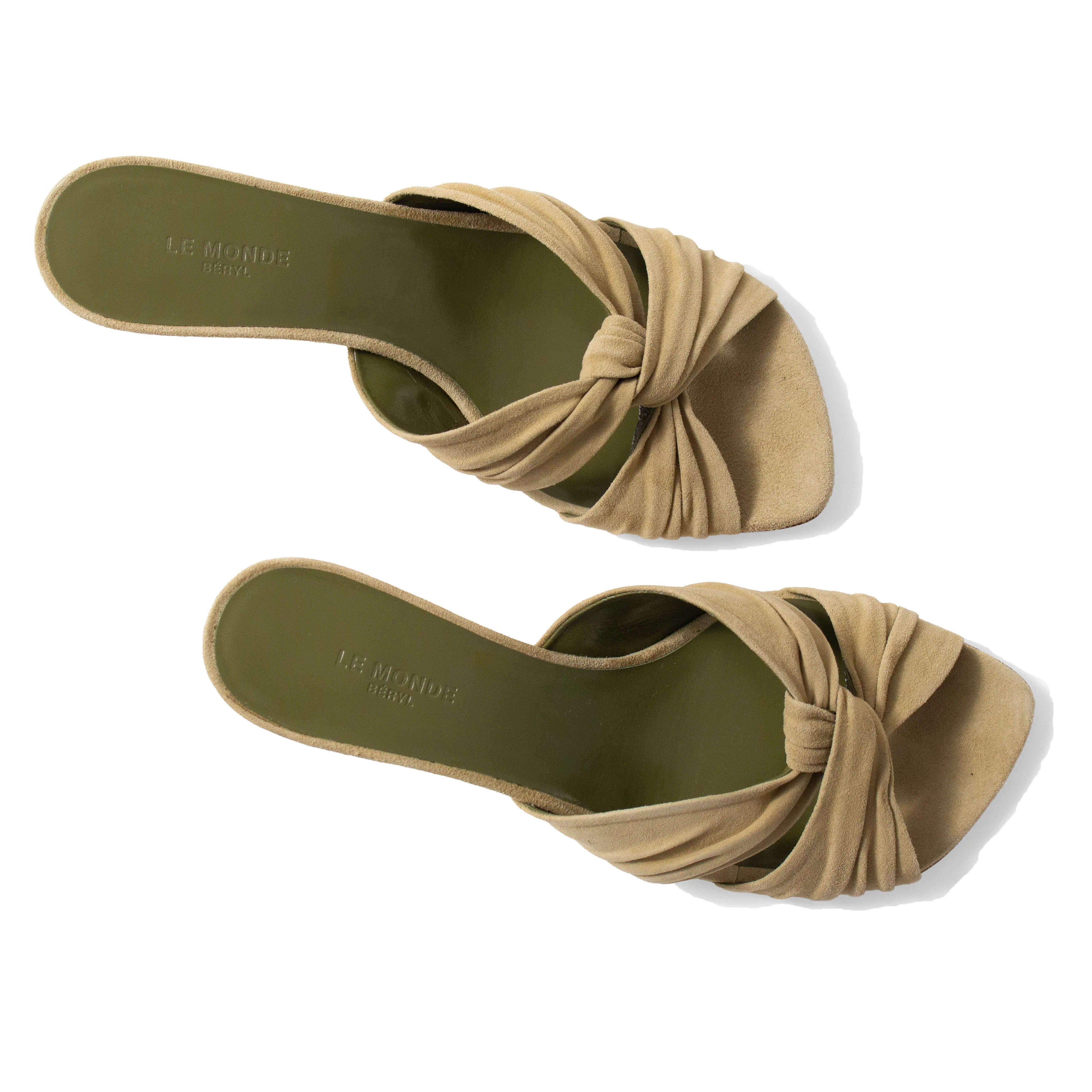 Le Monde Beryl Antonia Kitten Heel in Grey Green - Image 3