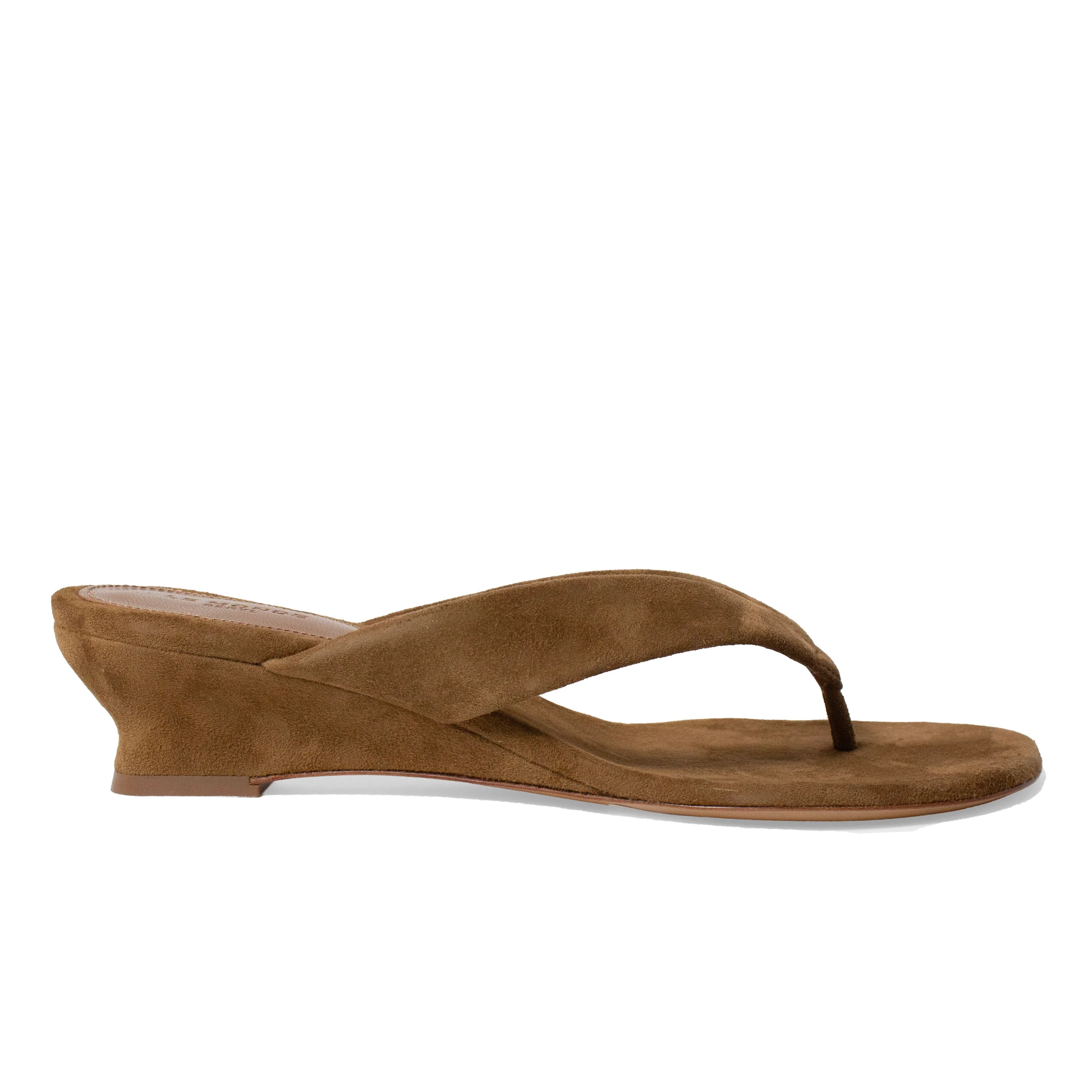 Le Monde Béryl Micro Wedge Thong Sandal in Taupe - Image 3