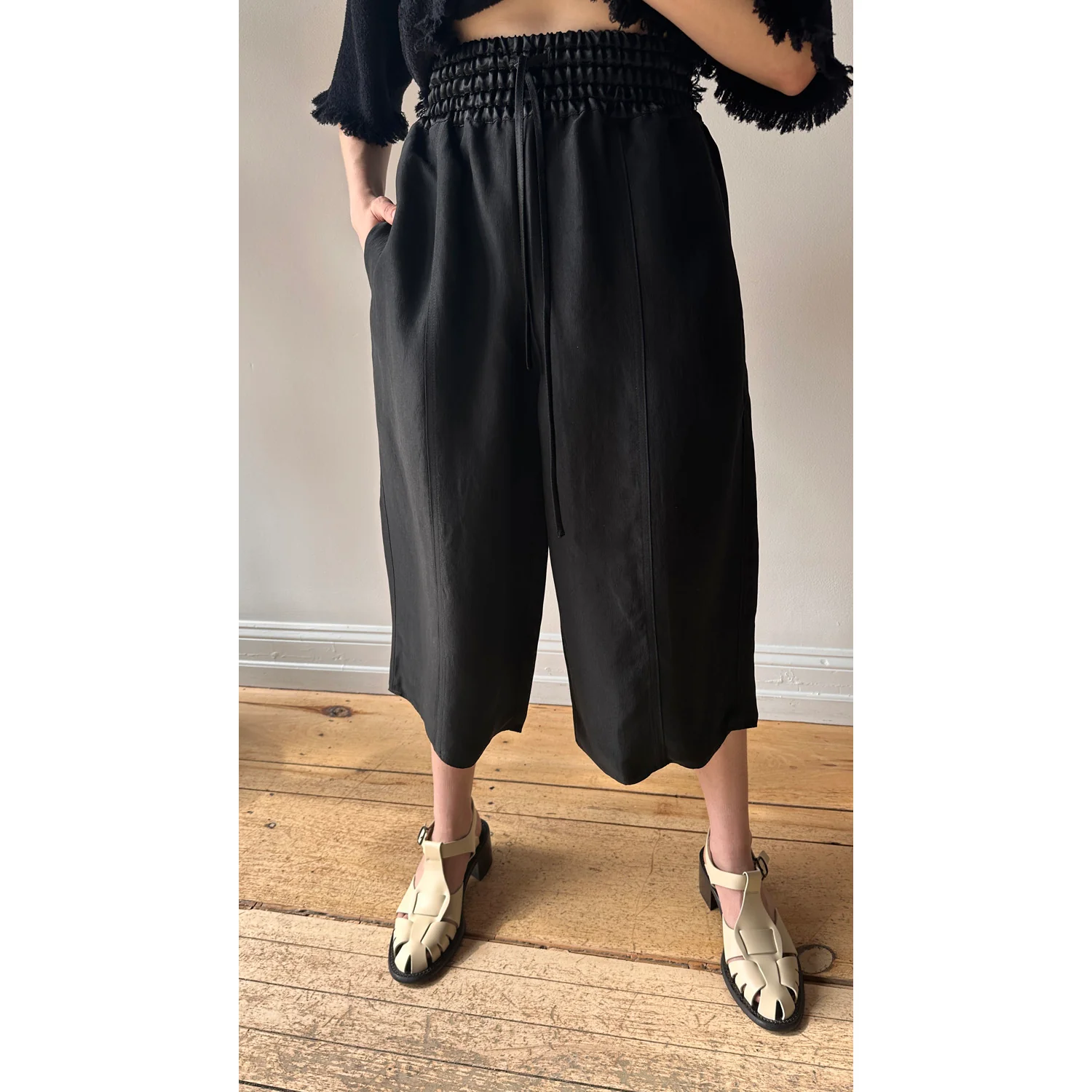 Maria McManus Basketball Culotte in Black - Image 12