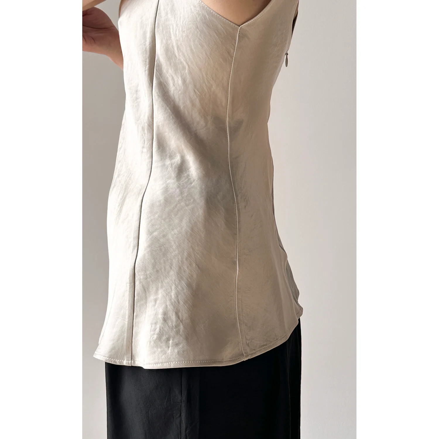 Maria McManus Deep V Tunic in Champagne - Image 11