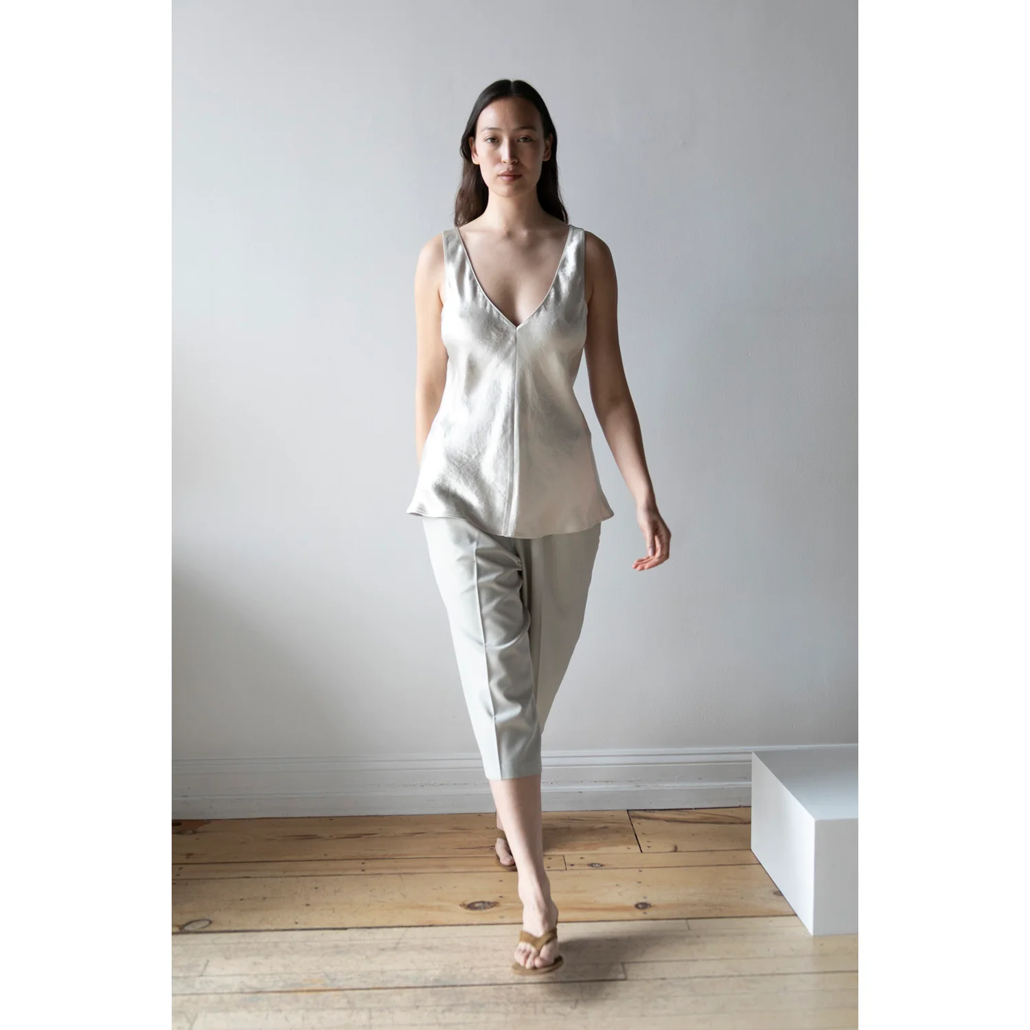 Maria McManus Deep V Tunic in Champagne - Image 6