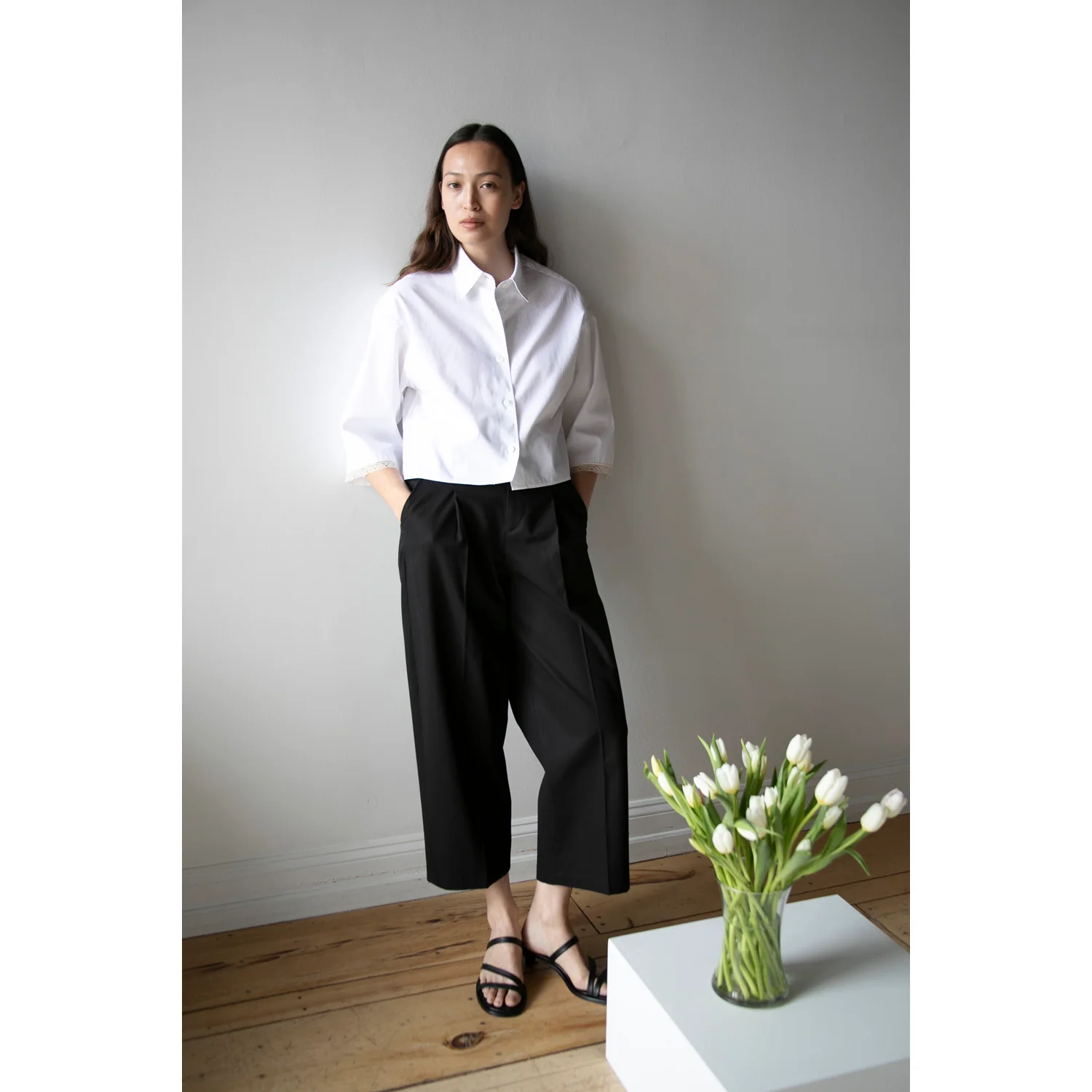 Maria McManus Pleat Front Trouser in Black - Image 4
