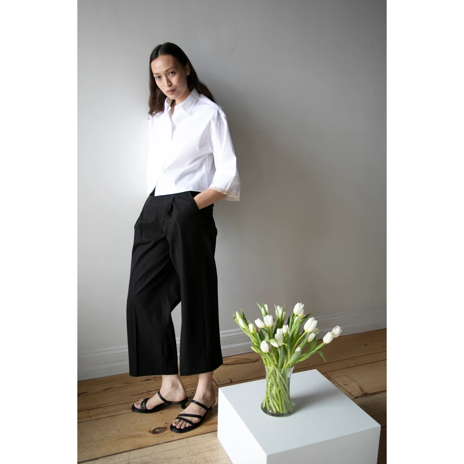 Maria McManus Pleat Front Trouser in Black - Image 5