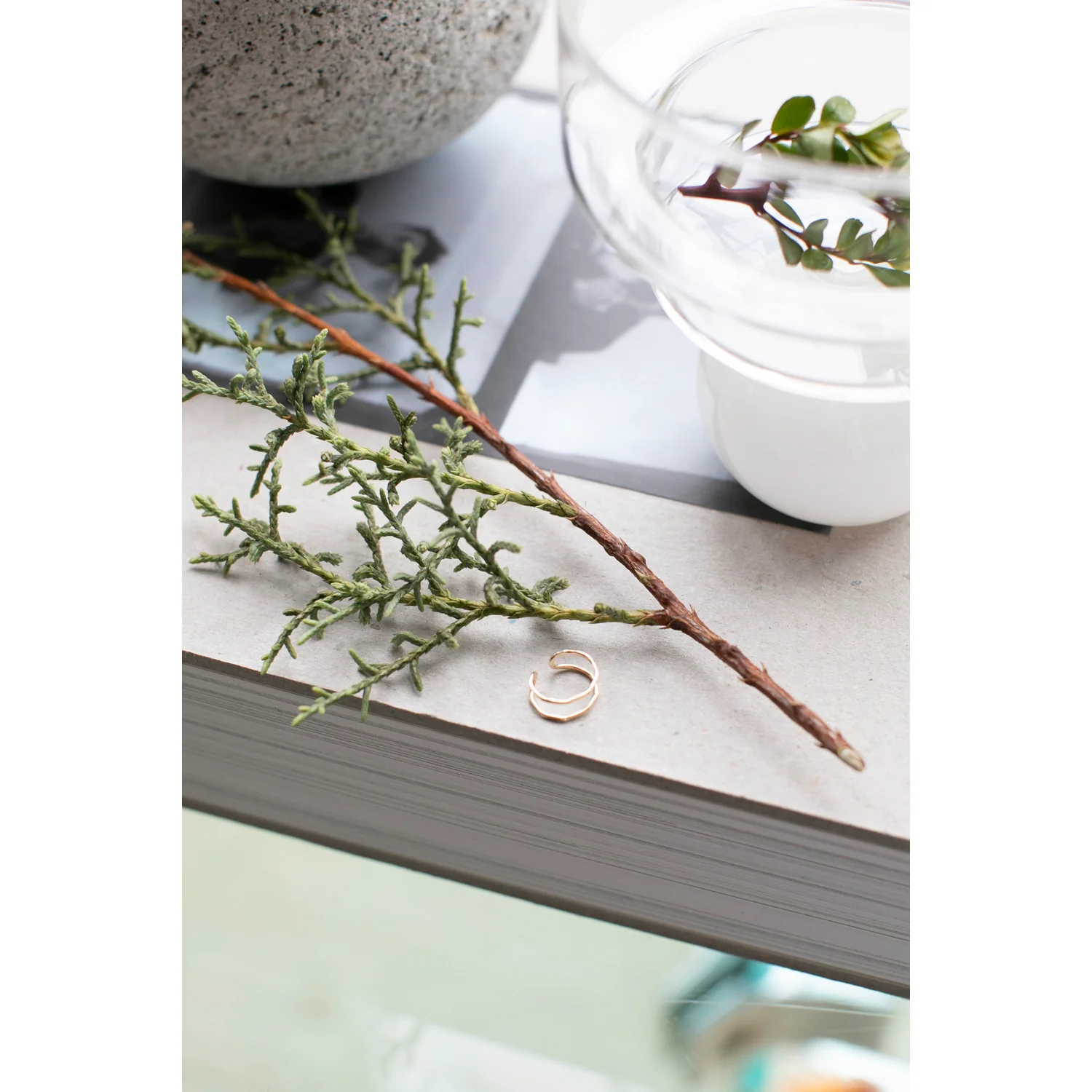 Melissa Joy Manning Double Bar Ear Cuff in 14k Gold - Image 2
