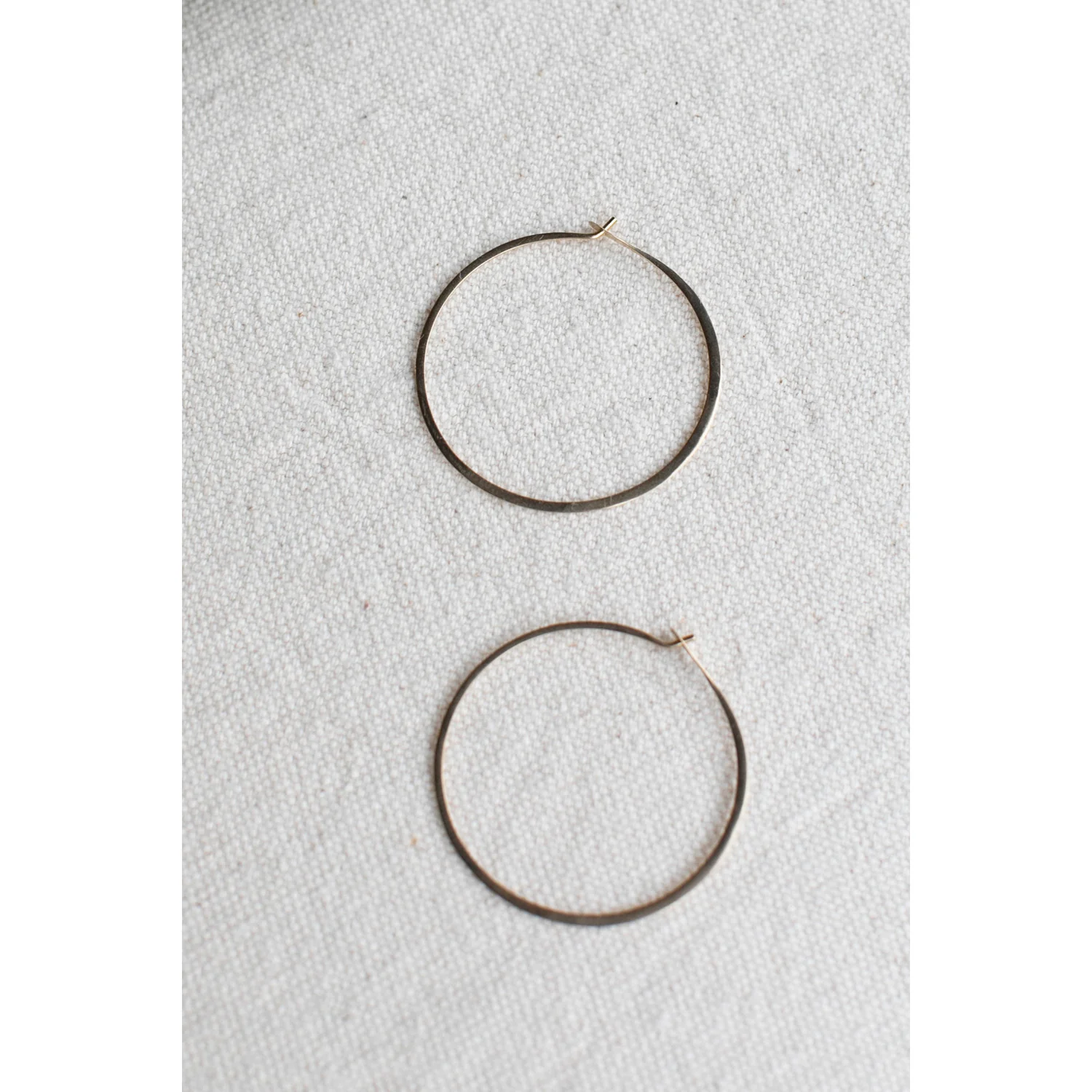 Melissa Joy Manning Large Round Hoops in 14k Gold - Image 2