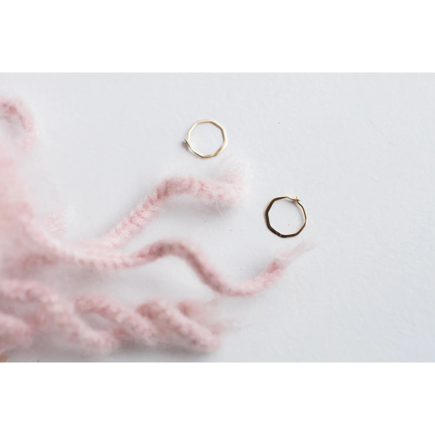 Melissa Joy Manning Small Octagon Hoops in 14k Gold - Image 2