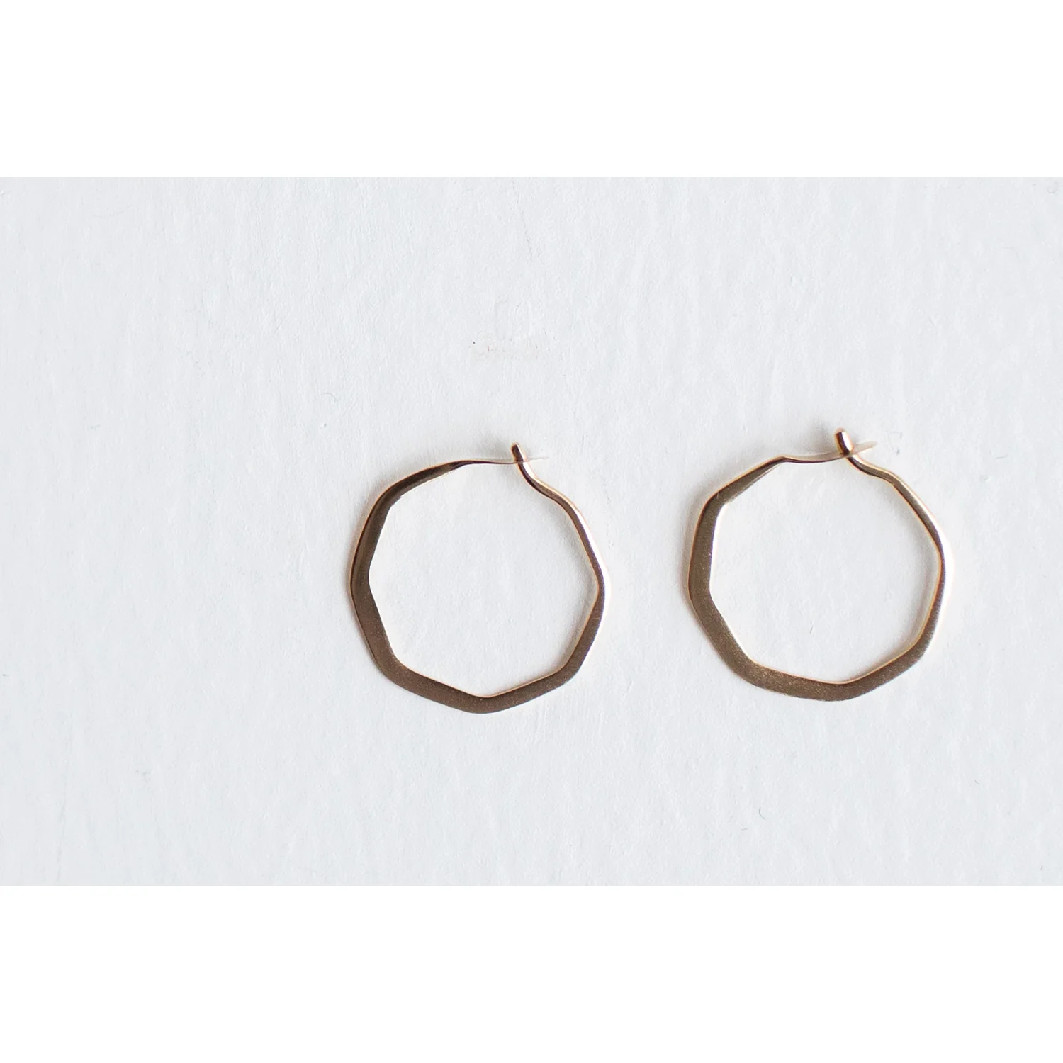 Melissa Joy Manning Small Octagon Hoops in 14k Gold - Image 3