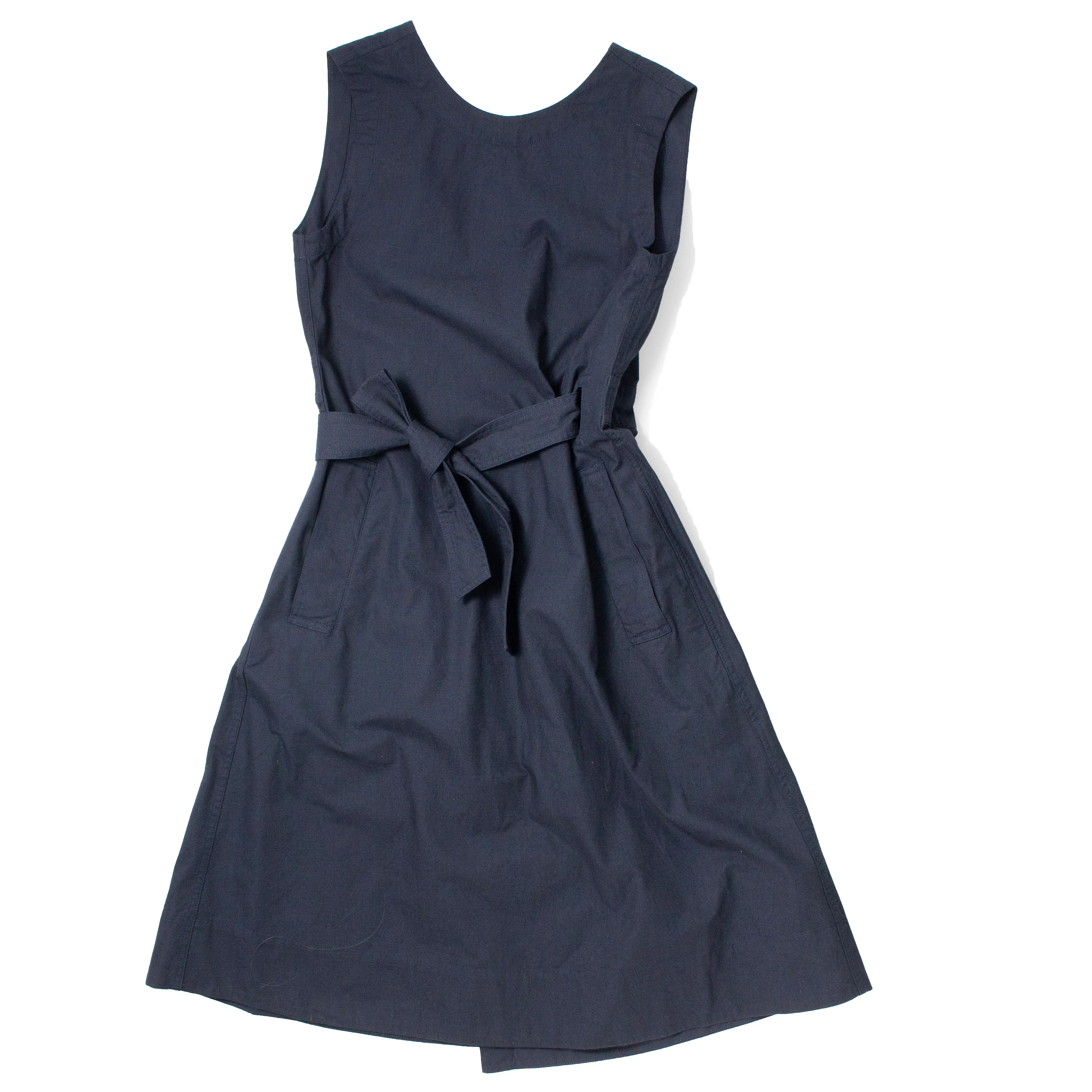 MHL. Cross Back Apron Dress in Ink