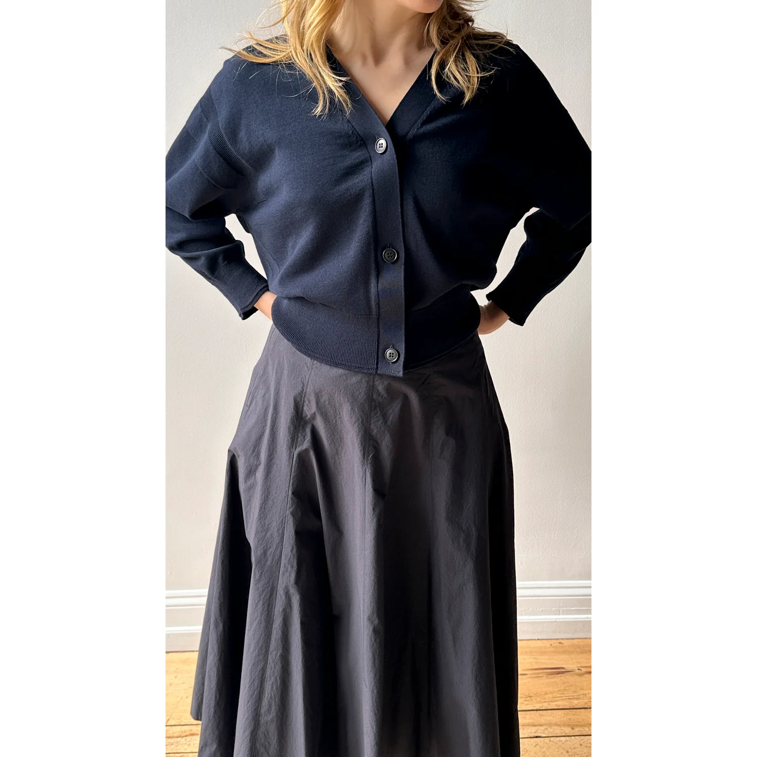 Nicholson & Nicholson Tangle Skirt in Navy - Image 6
