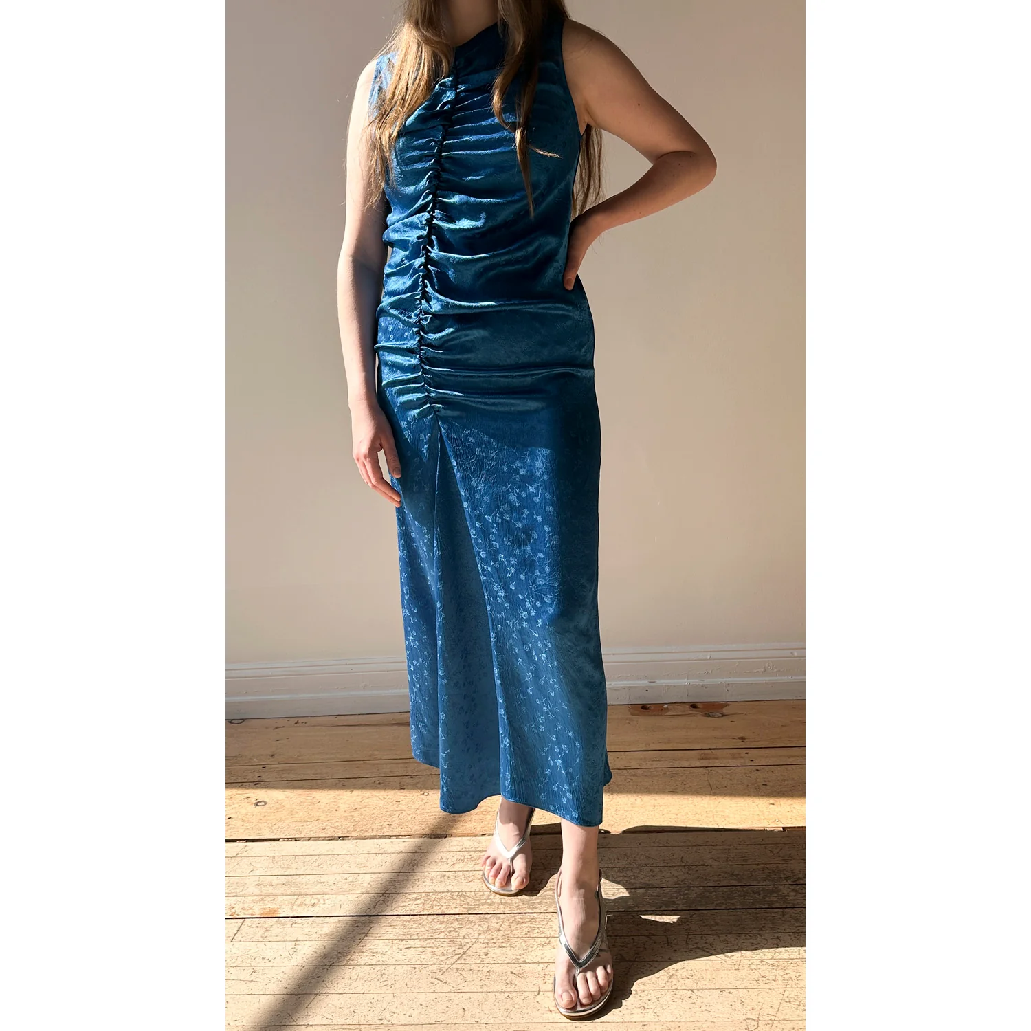 Nomia Gathered Front Dress in Deep Sea - Image 6