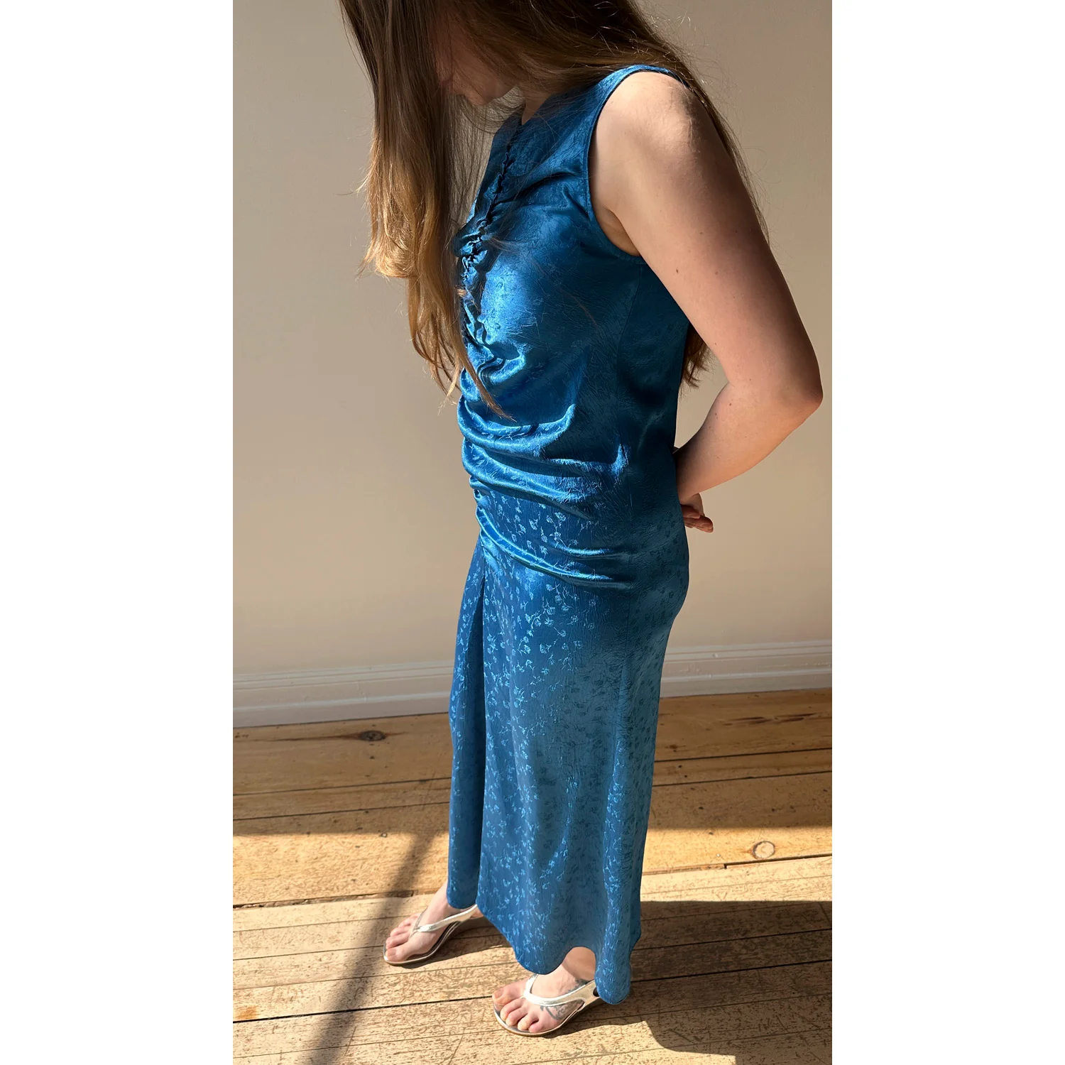 Nomia Gathered Front Dress in Deep Sea - Image 8