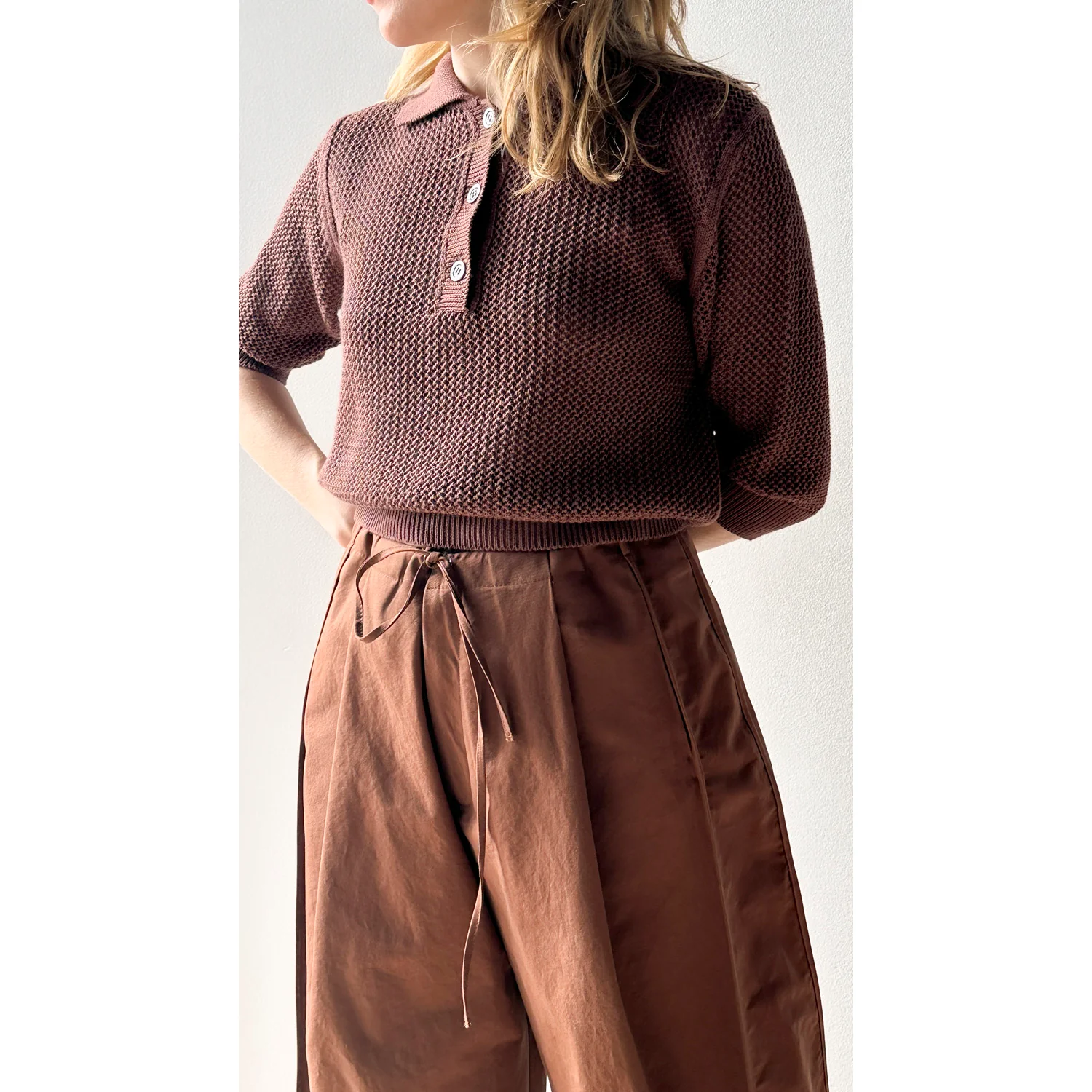 Nomia Side Panel Pants in Russet - Image 5