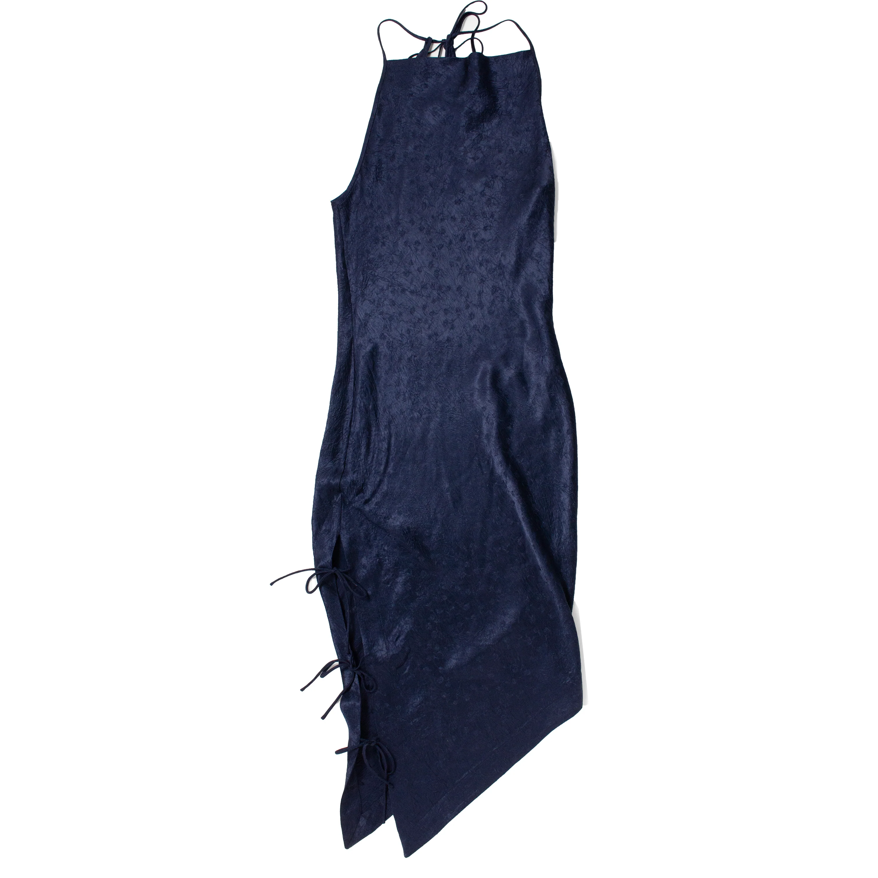 Nomia Side Tie Bias Dress in Ink - Image 2