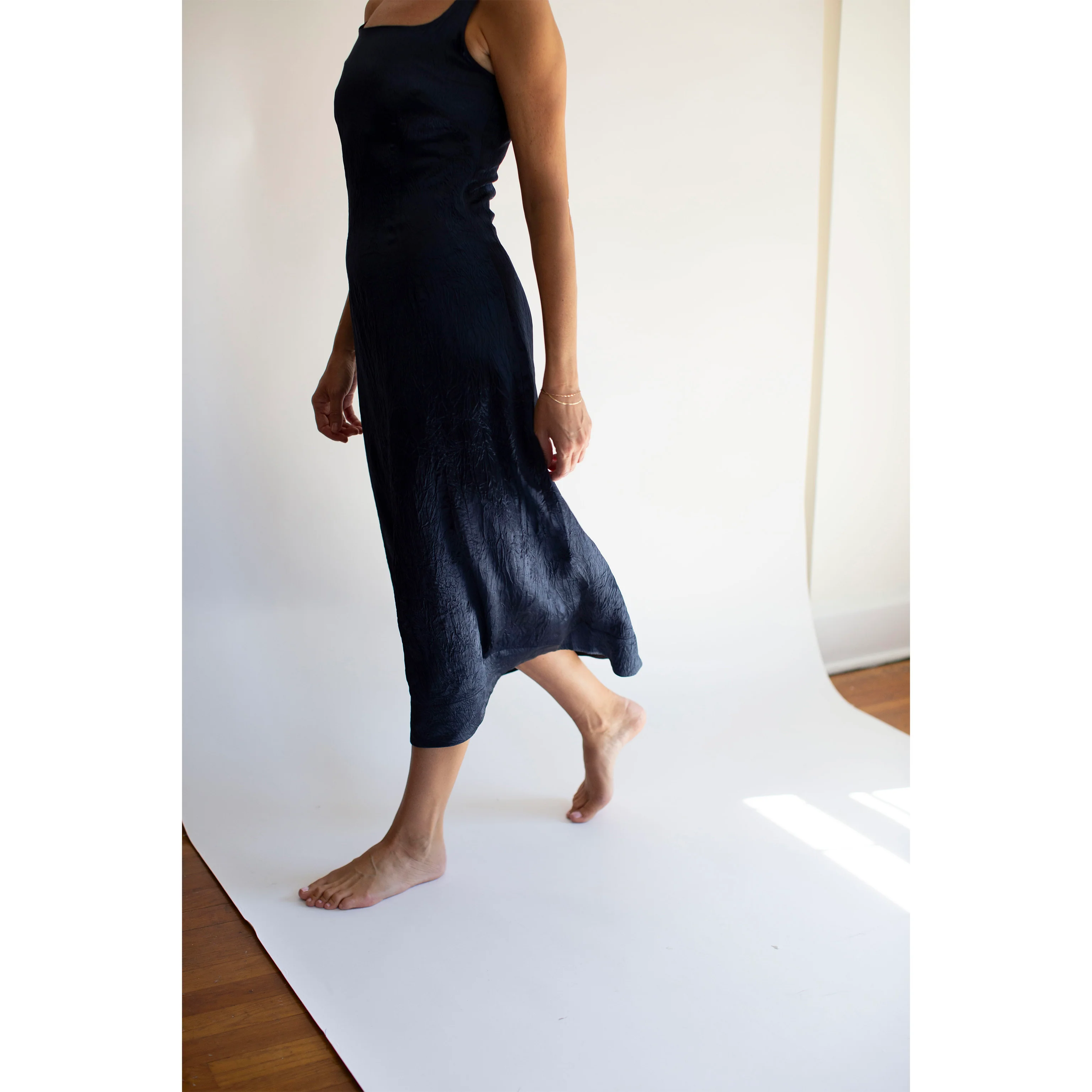 Nomia Square Neck Darted Dress in Midnight - Image 6