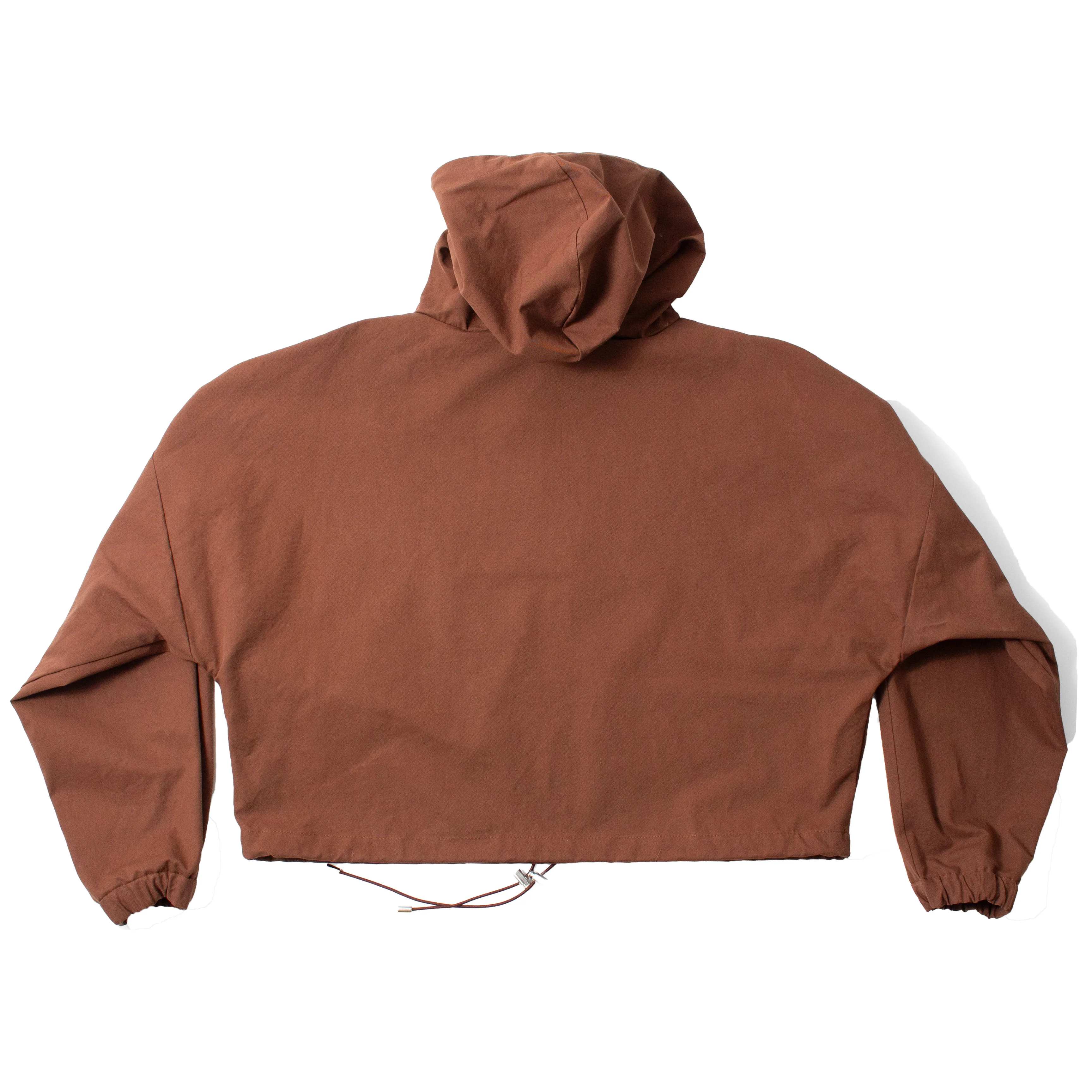 Nomia Zip Hooded Pullover in Russet - Image 3