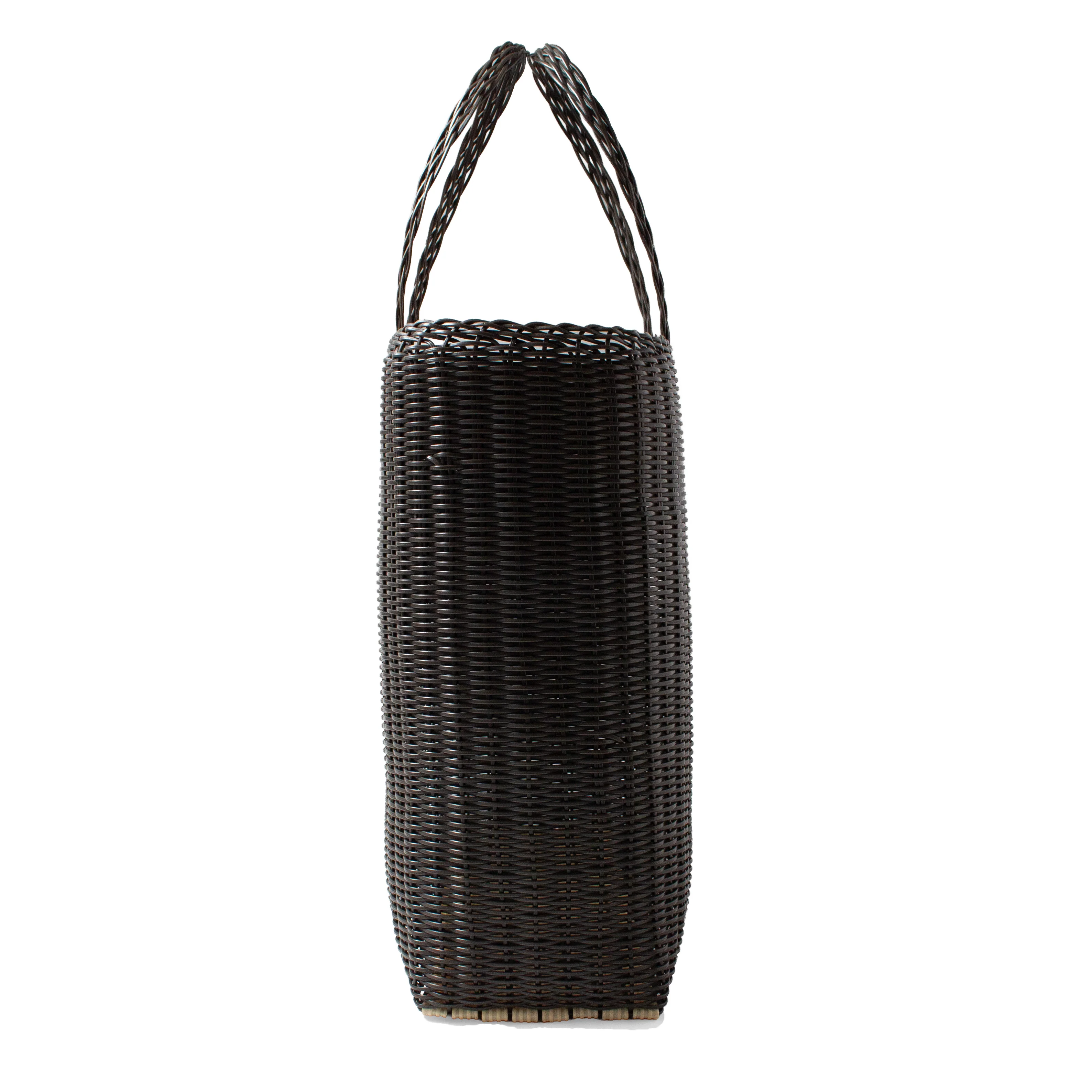 Palorosa Large Flat Basic Tote in Midnight Brown - Image 3