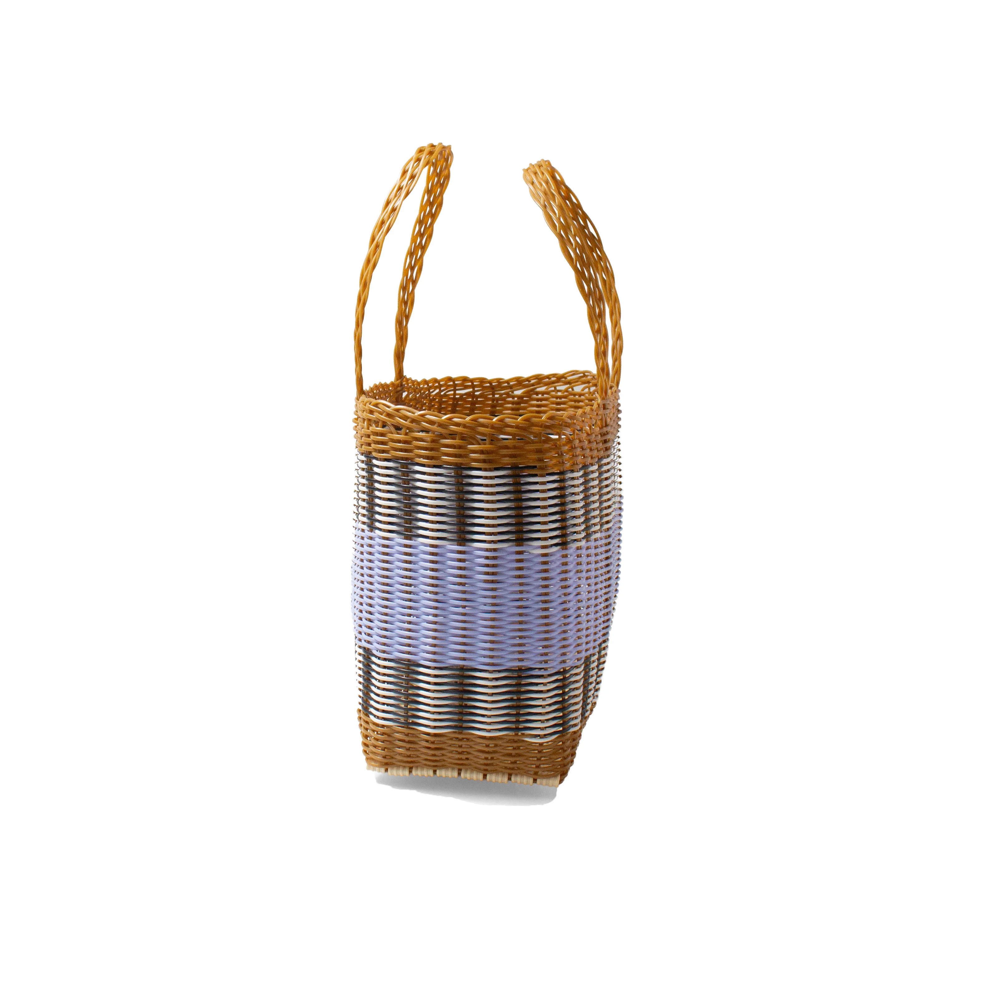 Palorosa Small Mercado Tote in Tobacco + Blue Lilac - Image 3