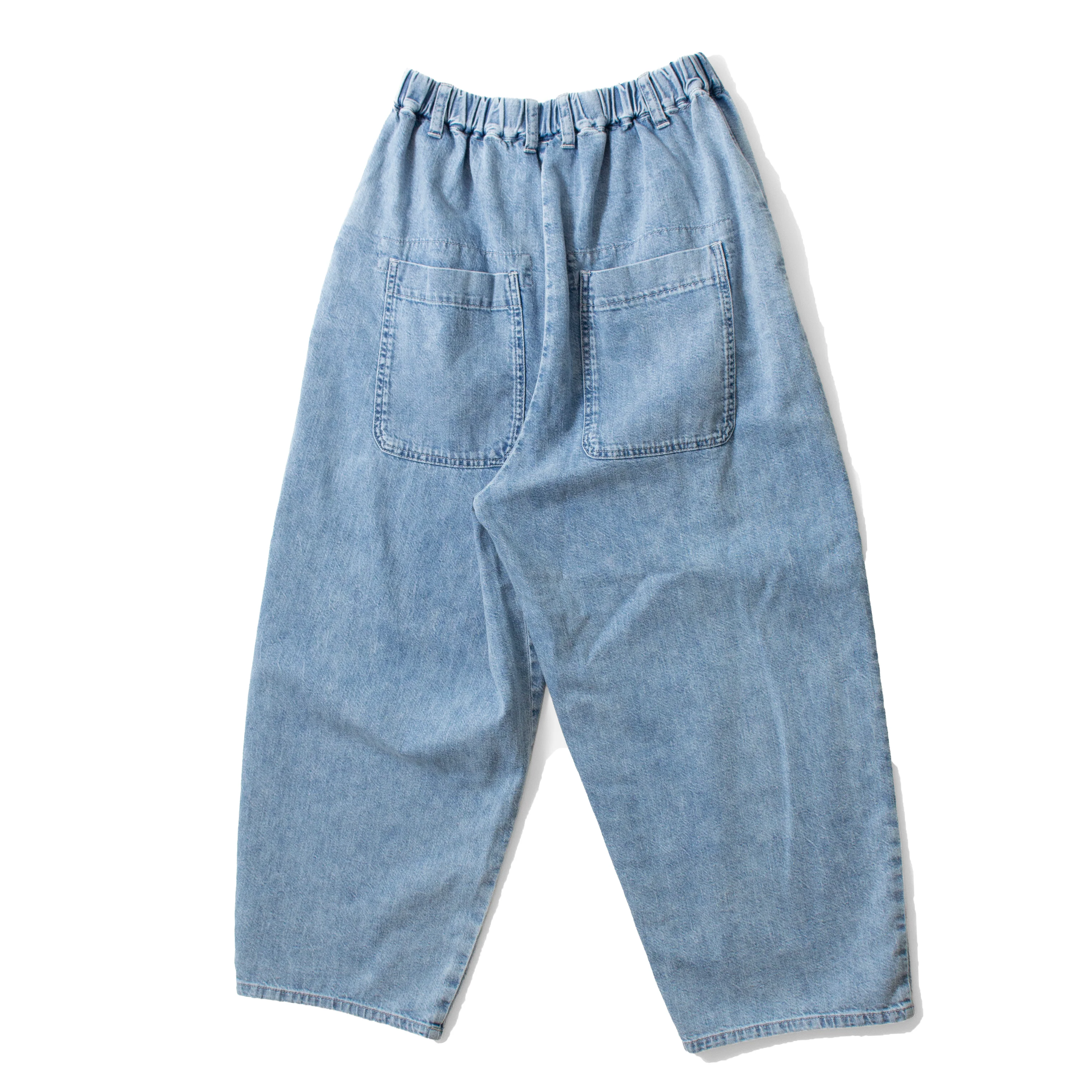 Pas de Calais 8oz Natural Denim Easy Pants in Ice Blue - Image 3