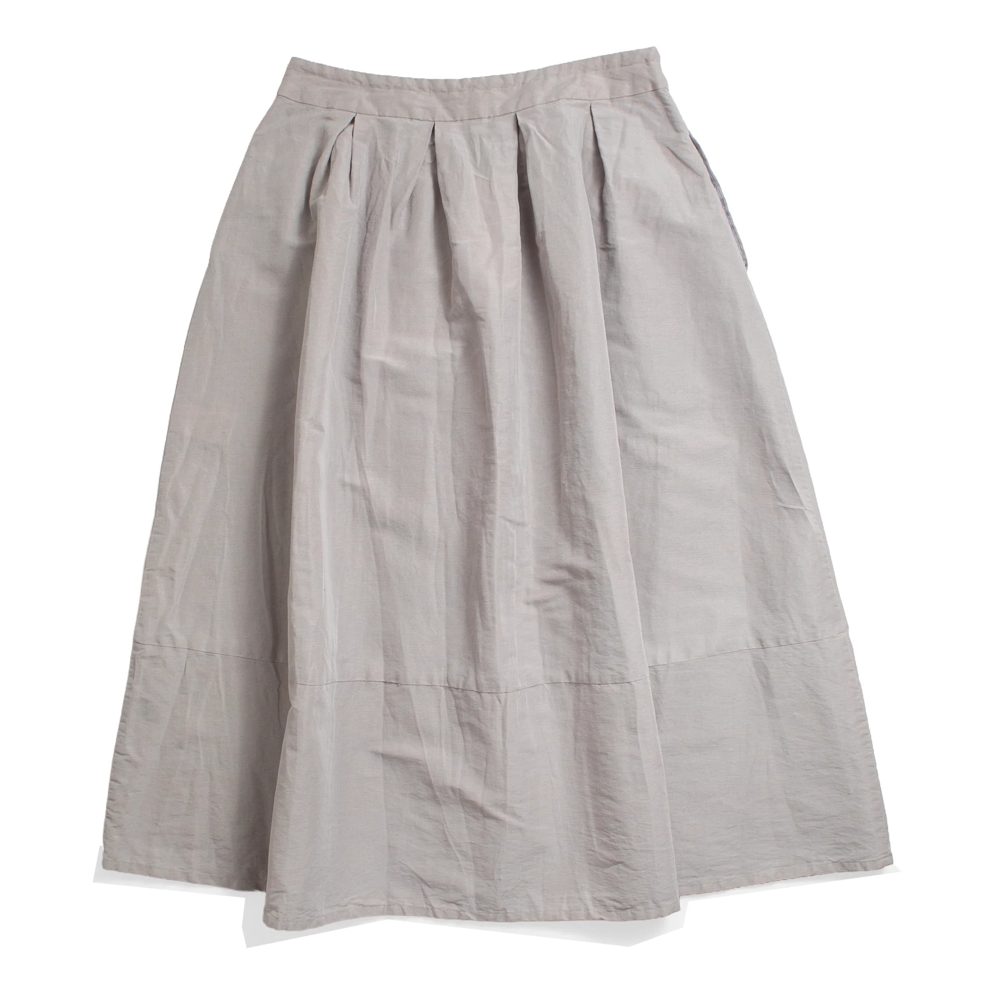 Pas de Calais High Density Linen Cotton Skirt in Grey - Image 3